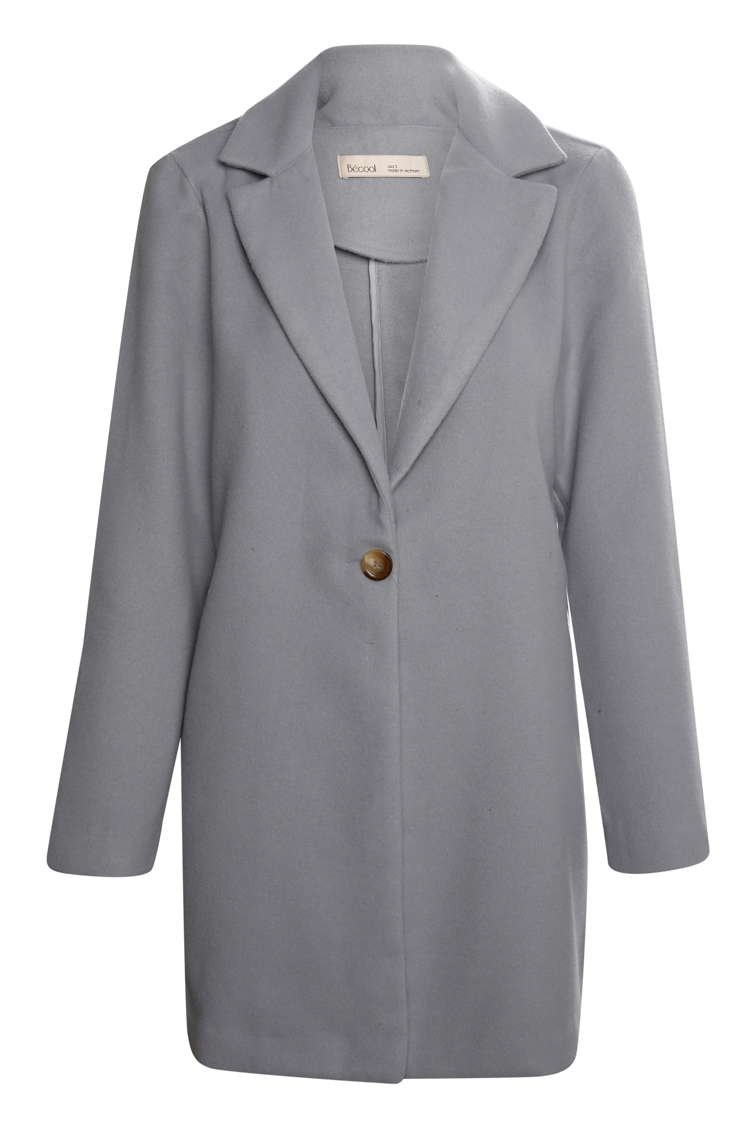 Single Button Front Coat