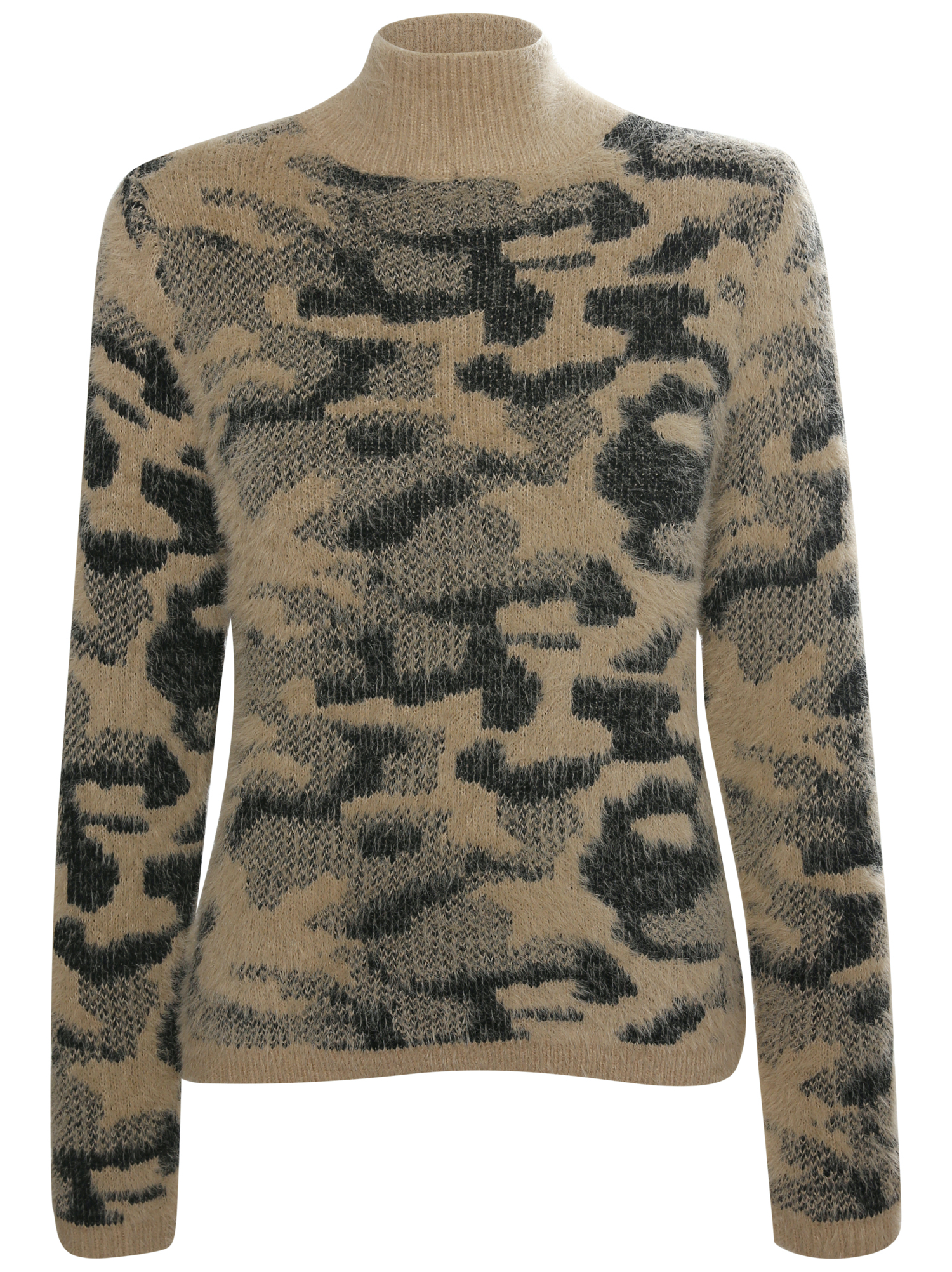 Fuzzy Printed Pullover