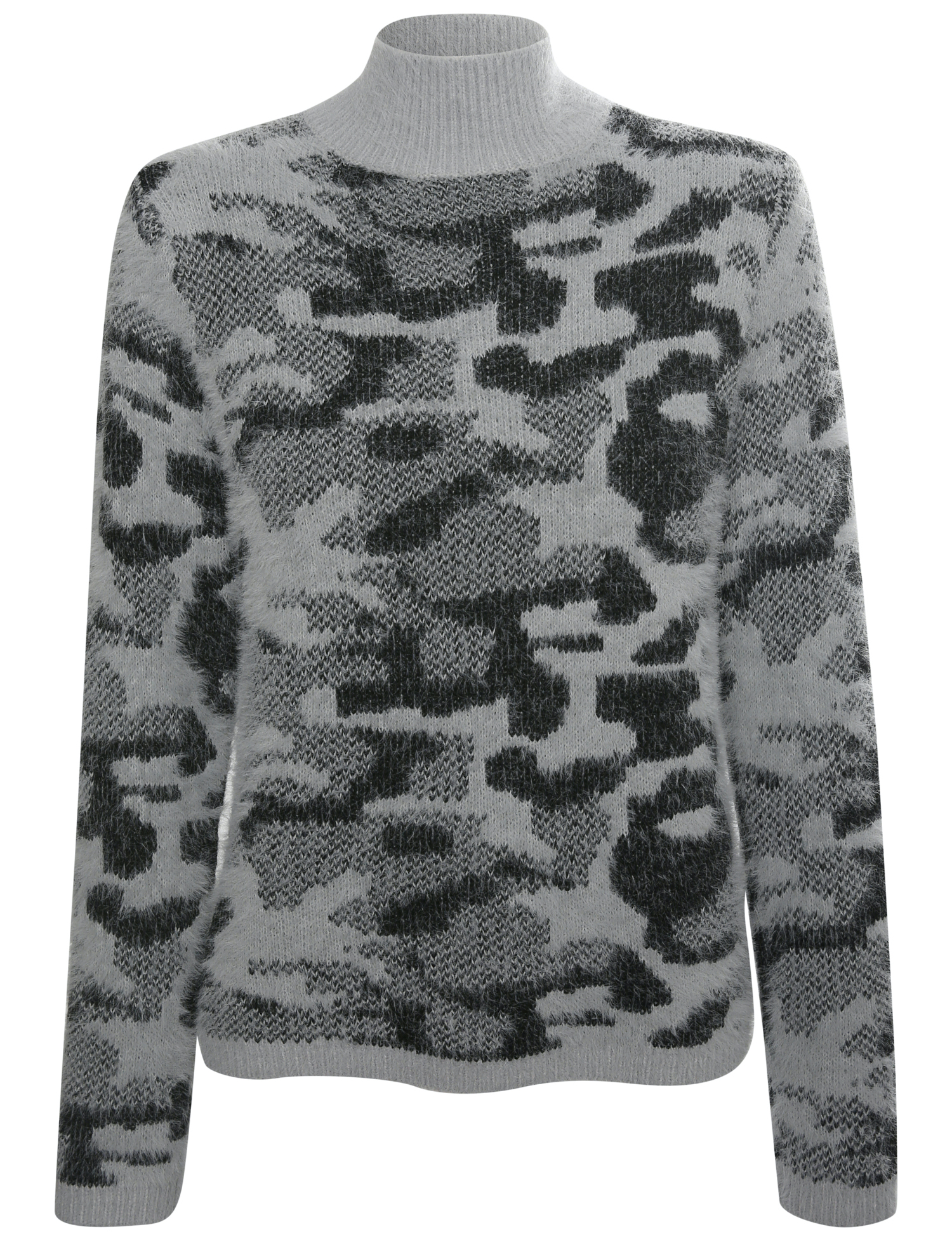 Fuzzy Printed Pullover