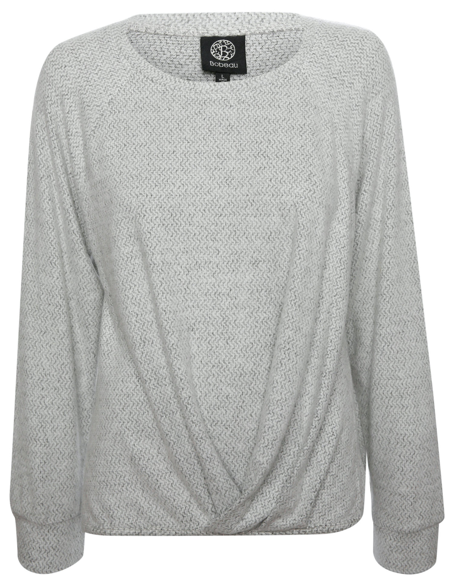 Brushed Faux Twist Long Sleeve