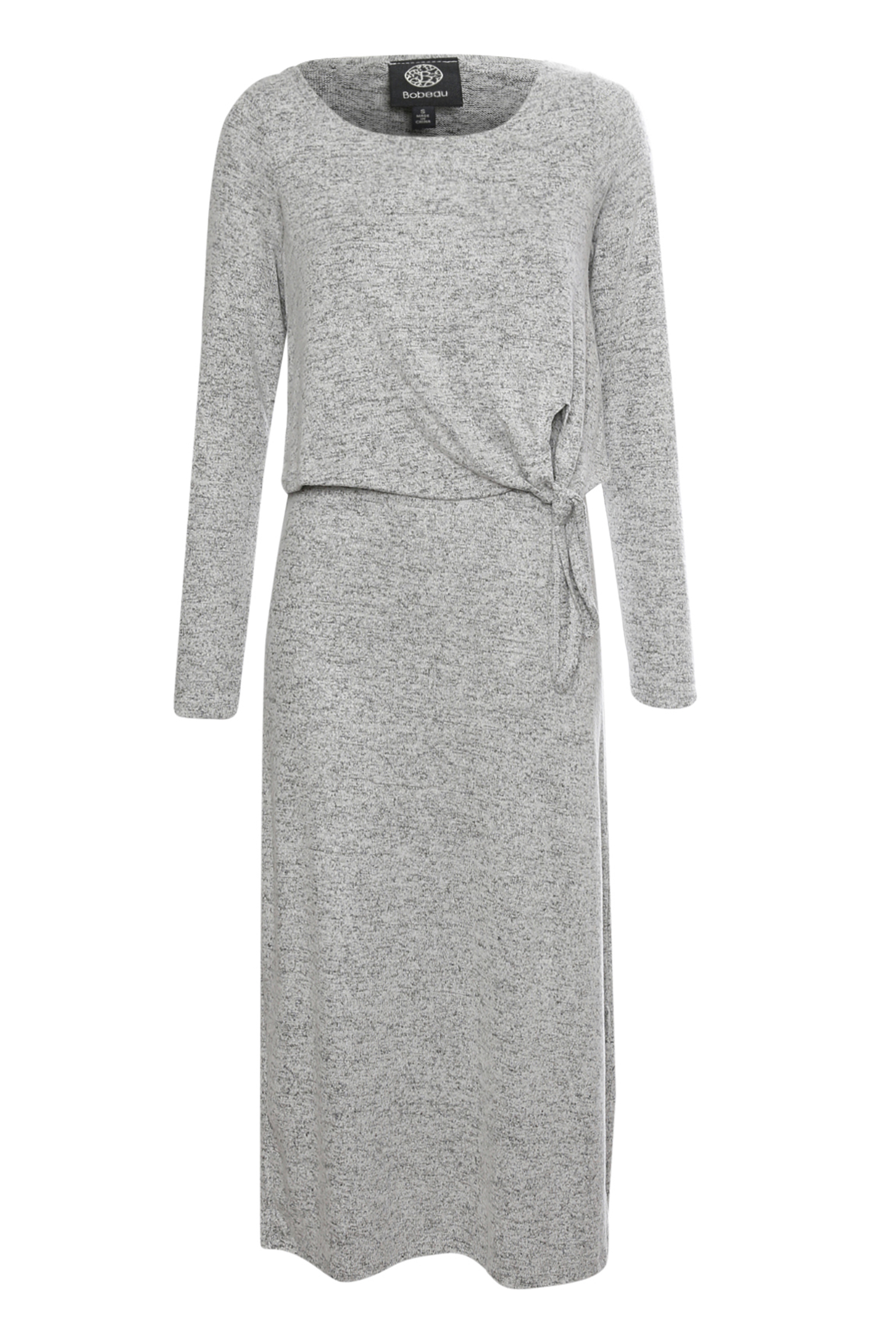 Twofer Midi Dress in Heather Grey | DAILYLOOK