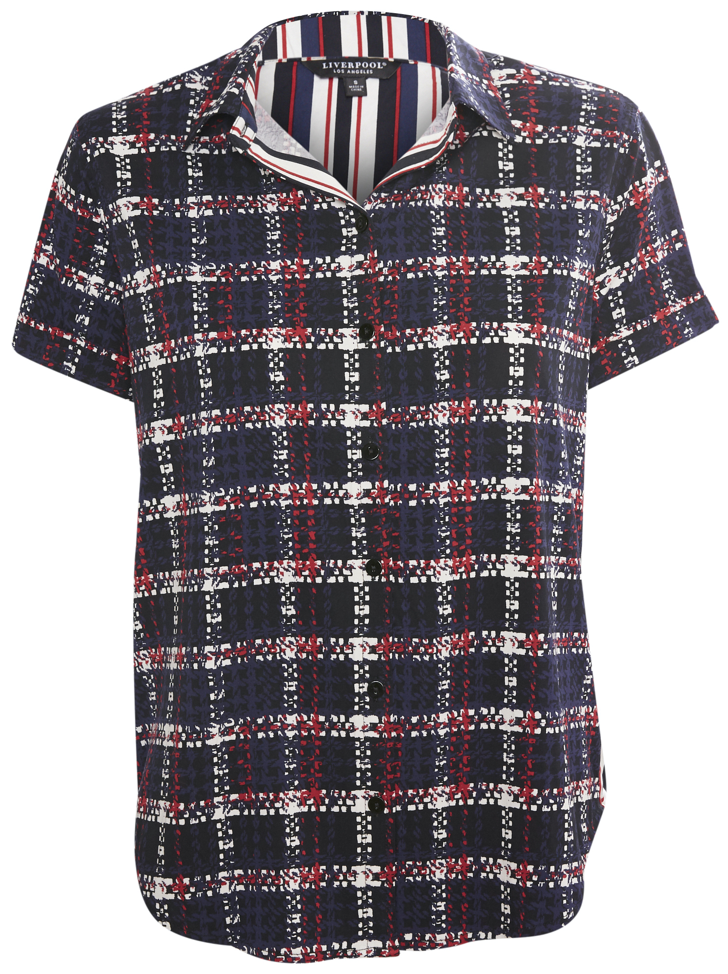 Liverpool Rolled Hem Short Sleeve Top