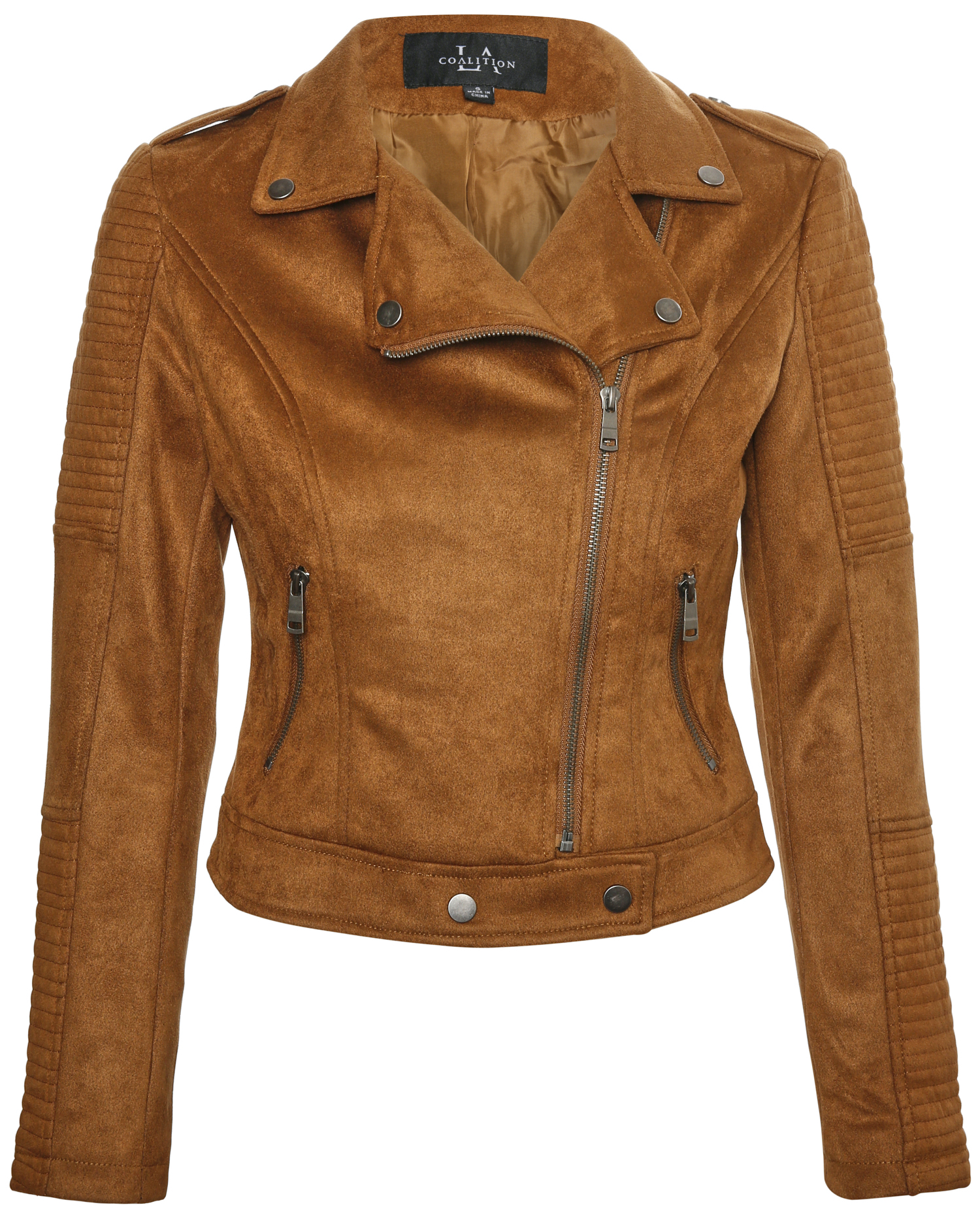 Vegan Suede Moto Jacket