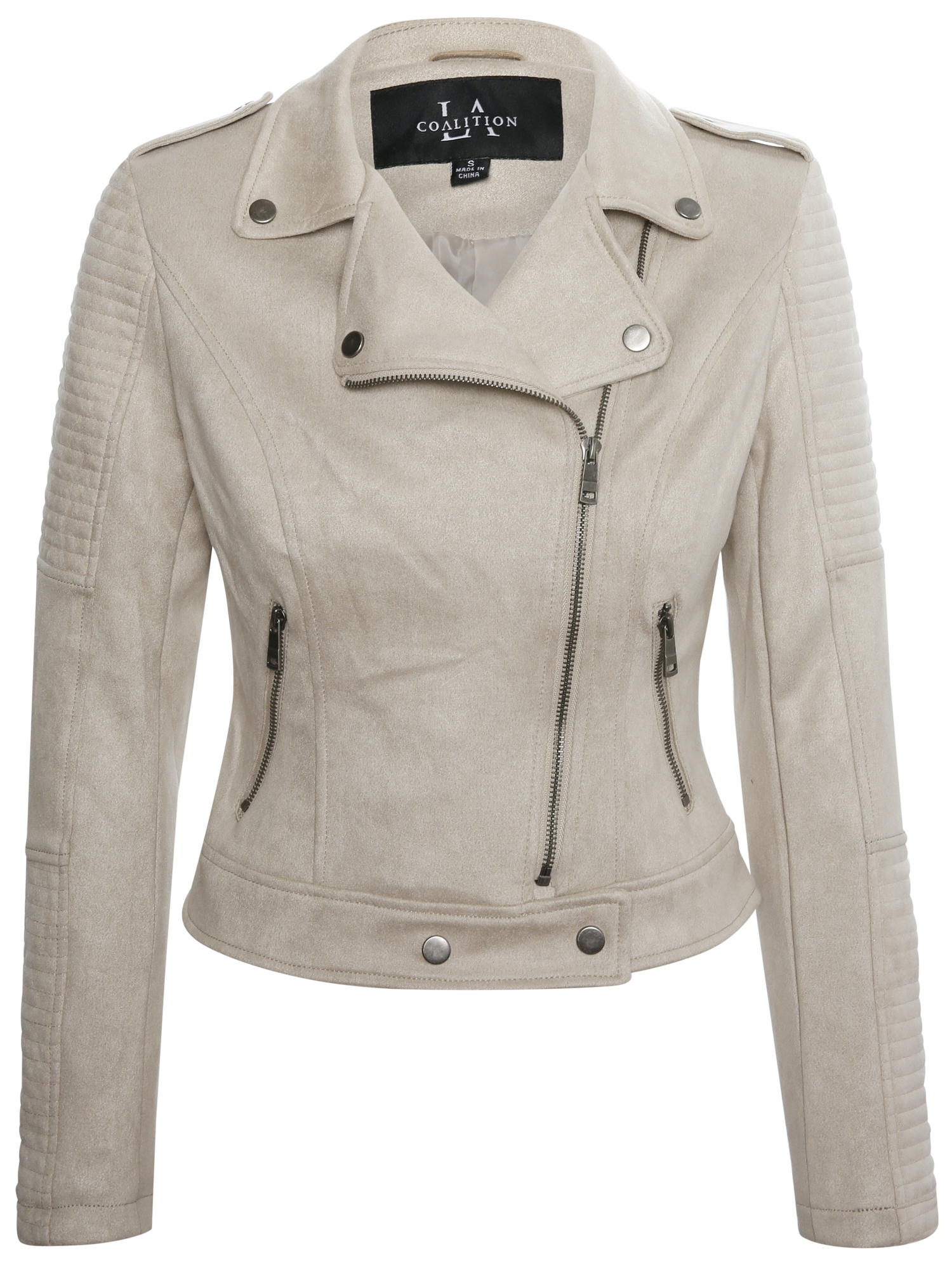 Vegan Suede Moto Jacket