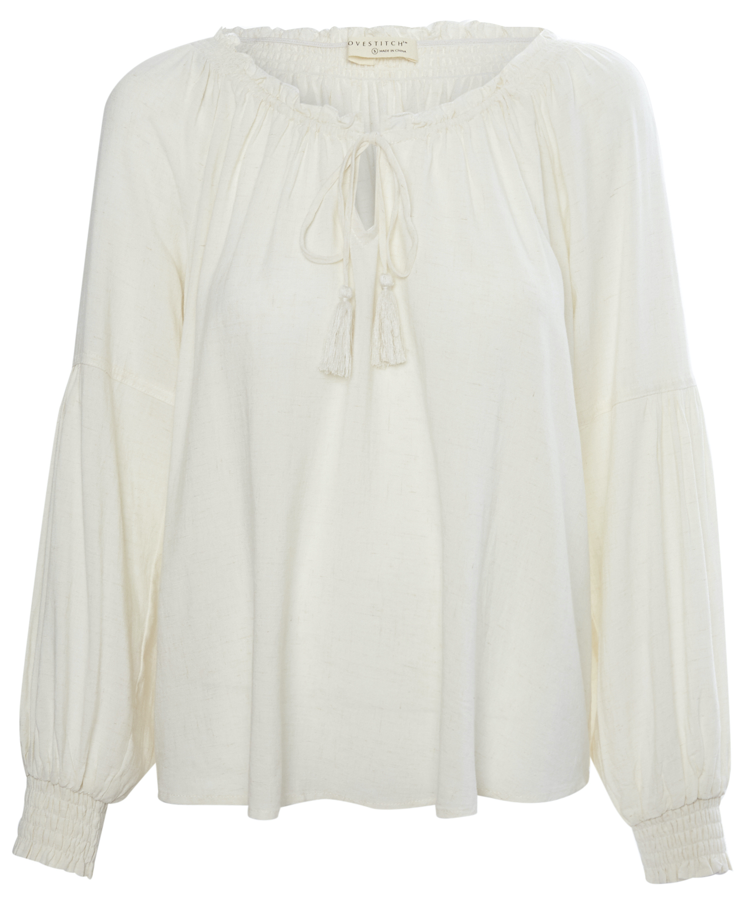 Tie Front Tassel Top