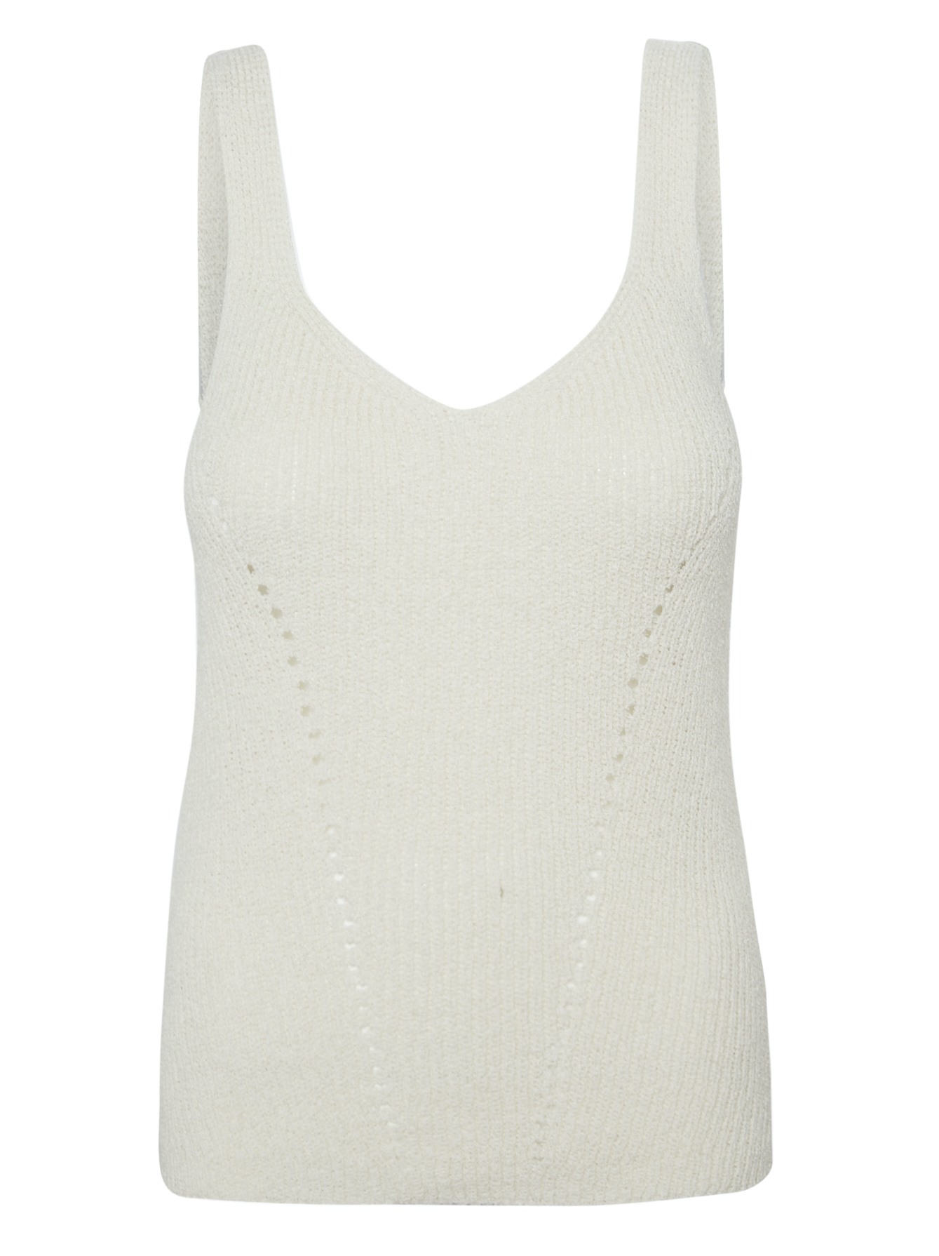 Eyelet Sleeveless Knit Tops