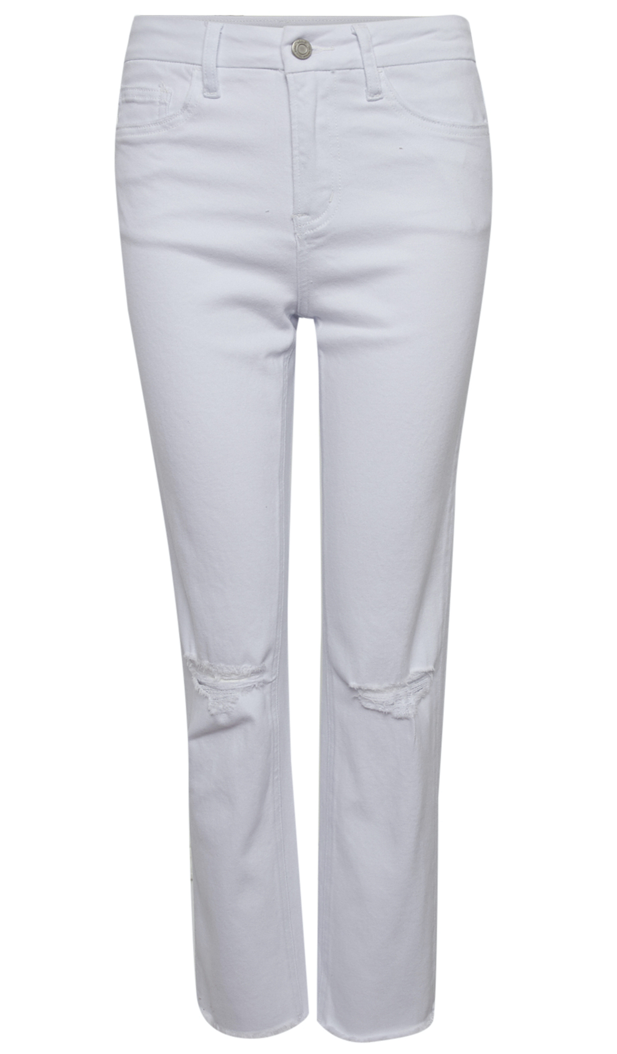 High Rise Slim Straight Crop