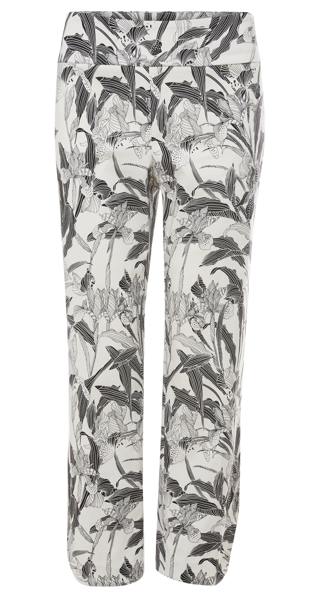 Cropped Orchid Print Pant
