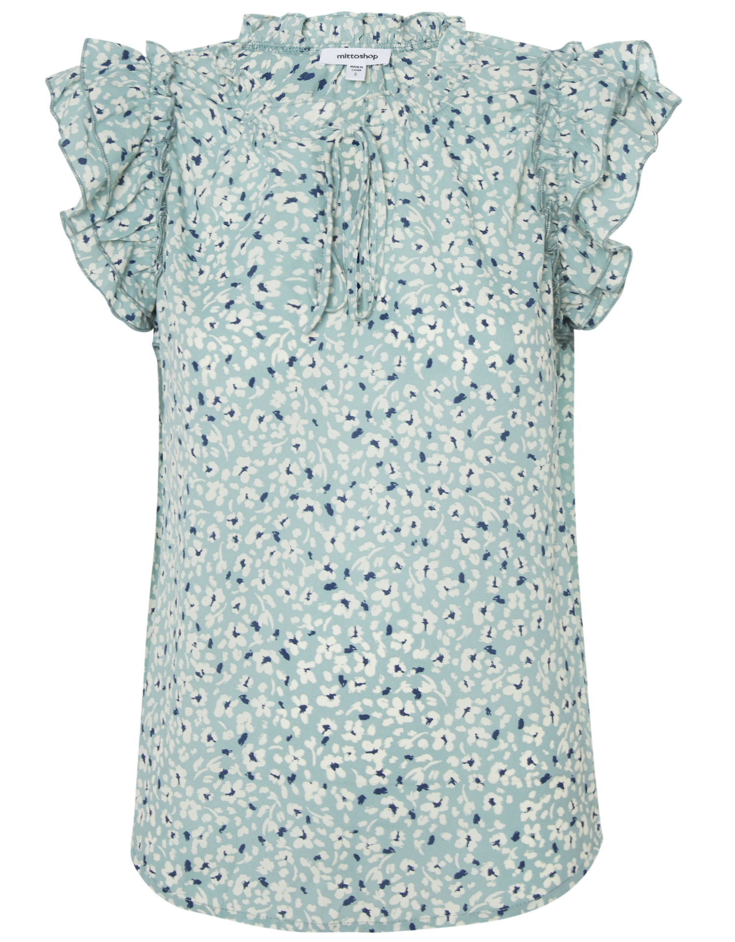 Flower Print Ruffle Top
