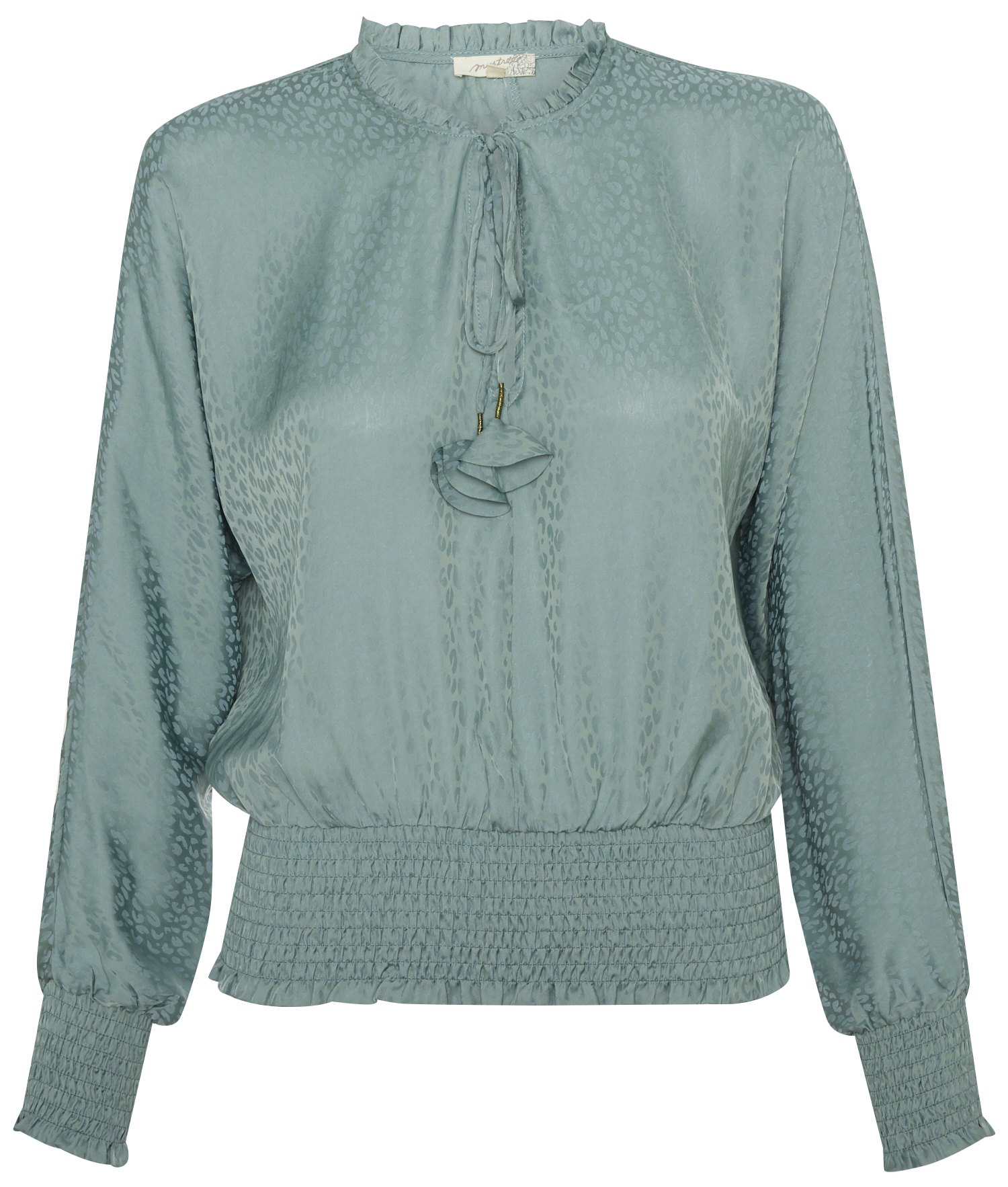 Smocked Cheetah Print Top