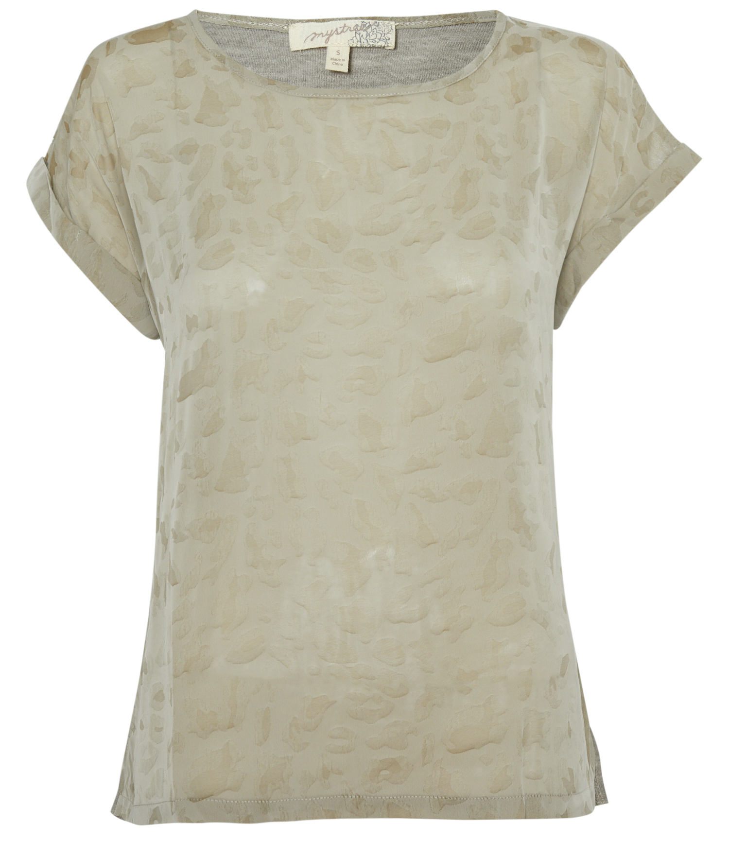 Cheetah Printed Short Sleeve Top