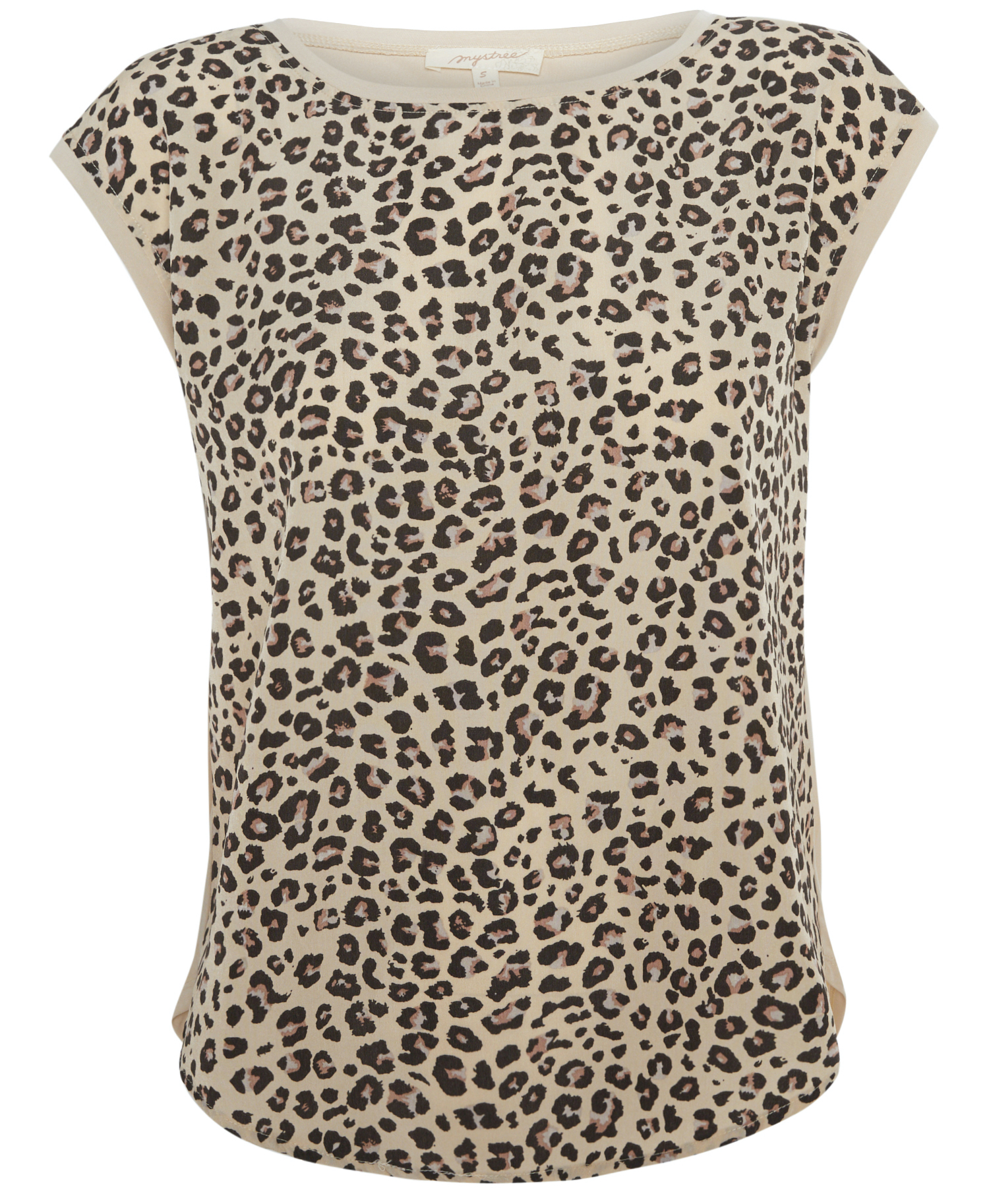 Leopard Print Contrast Top