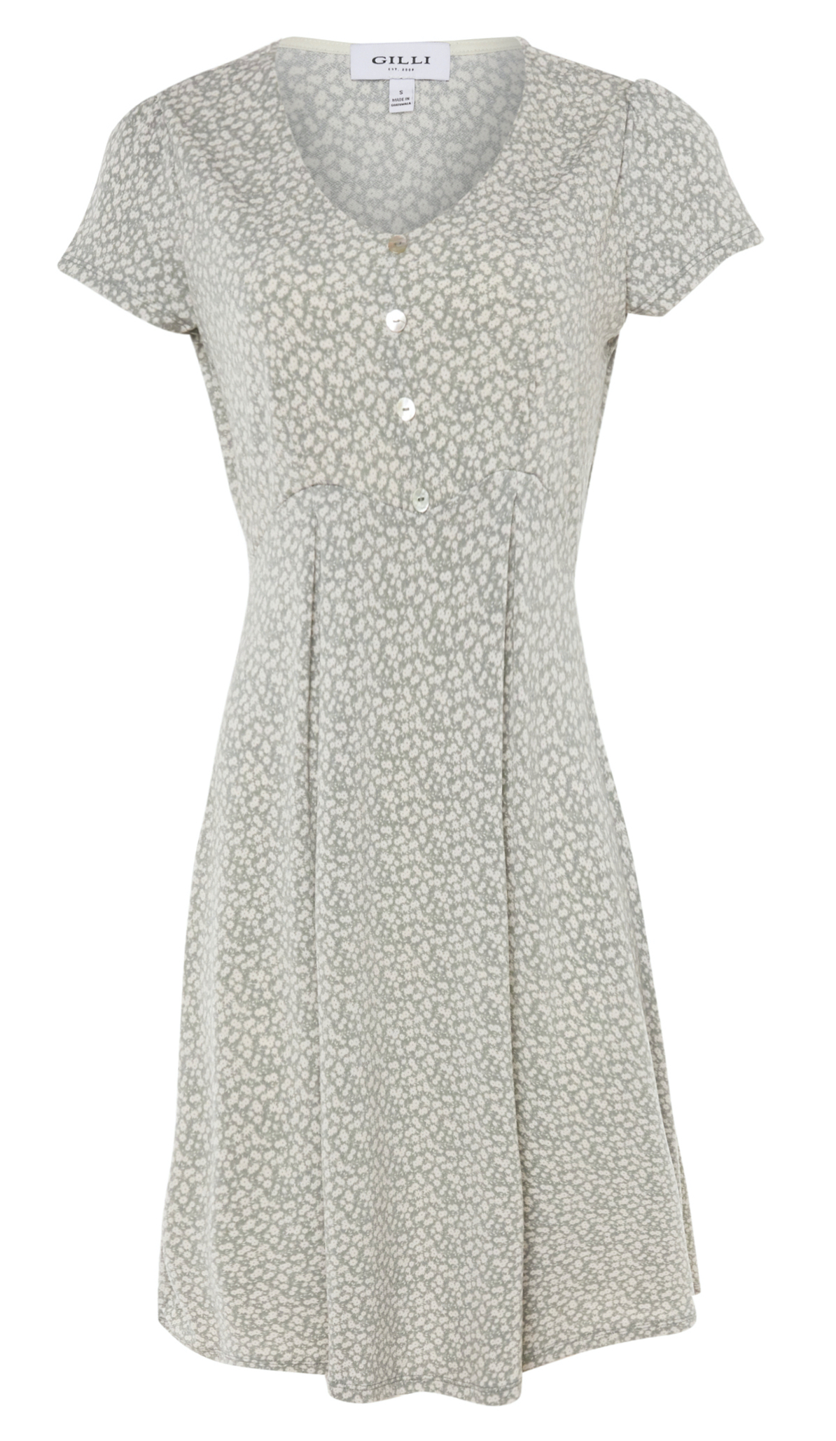 V-Neck Short Sleeve Mini Dress