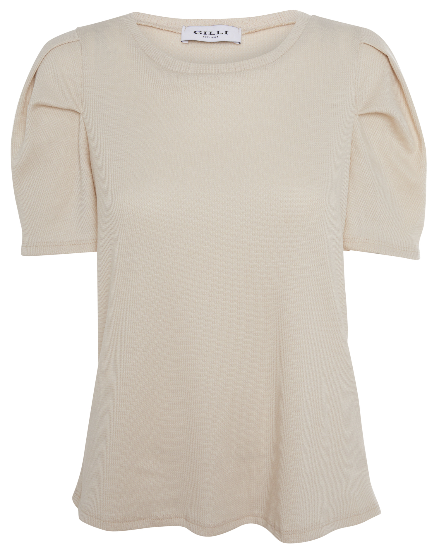 Puff Sleeve Crew Neck Top