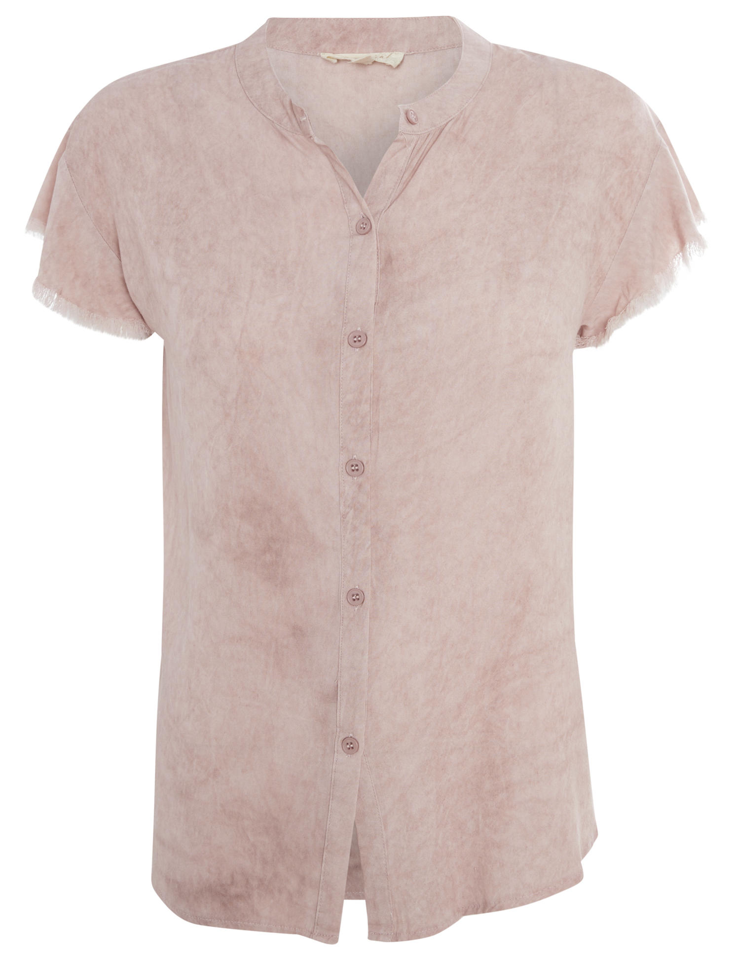 Frayed Short Sleeve Top