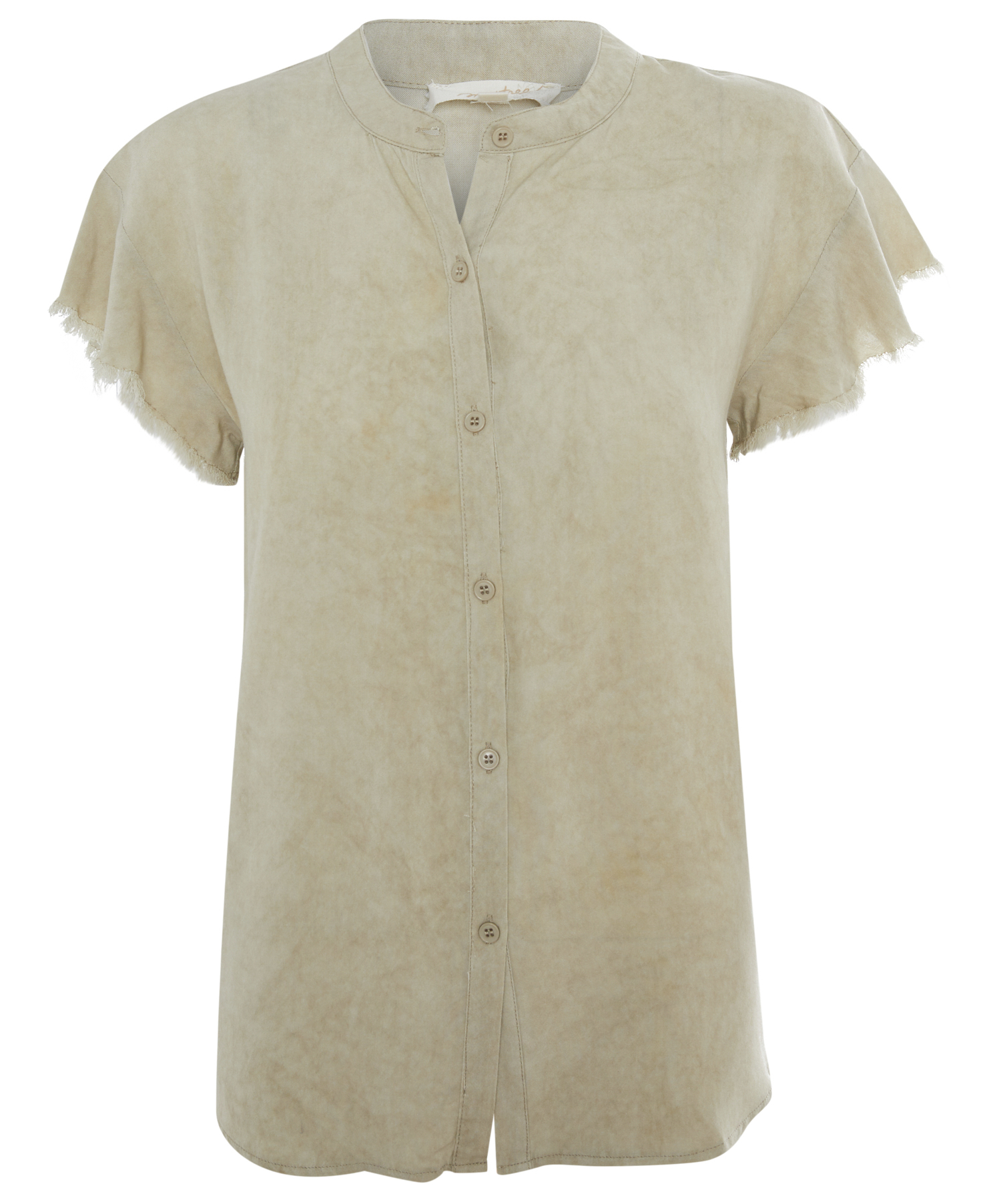 Frayed Short Sleeve Top