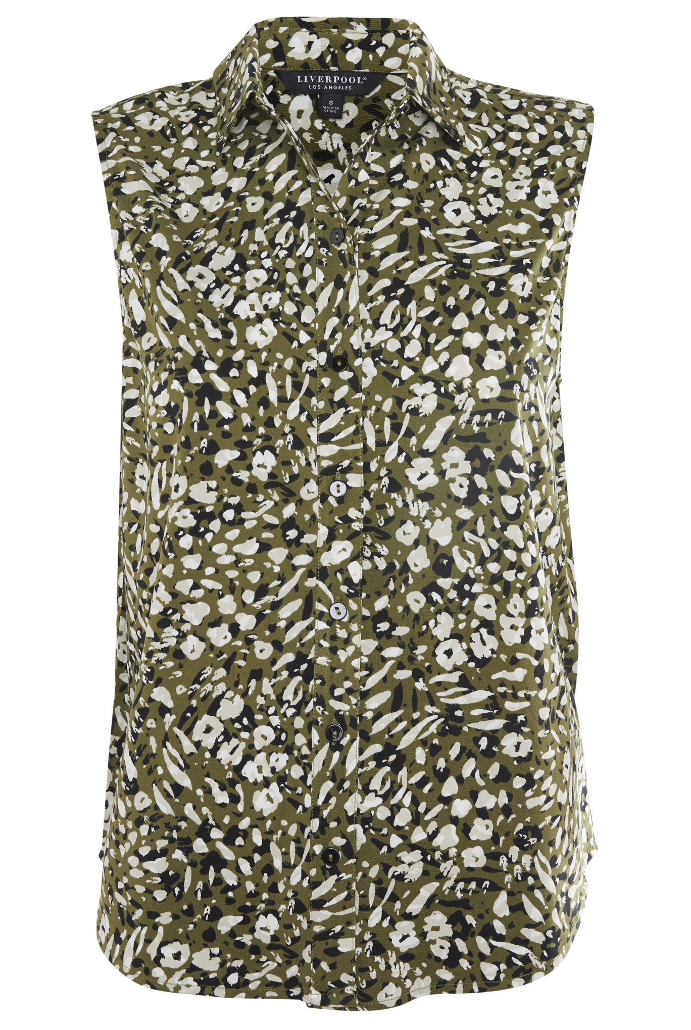 Liverpool Sleeveless Button Front Shirt