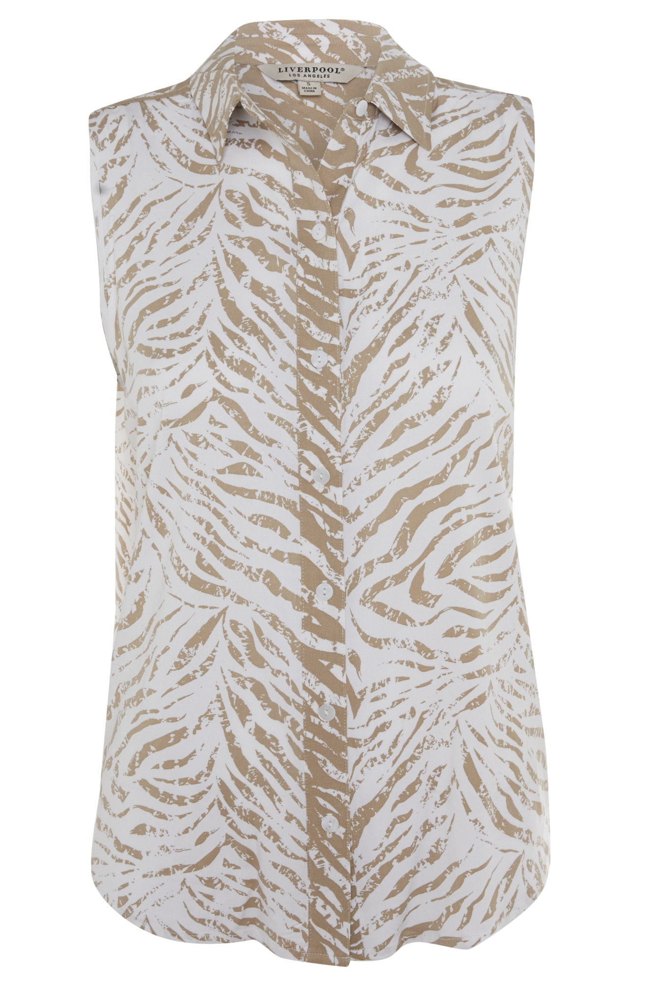 Liverpool Sleeveless Button Up Shirt