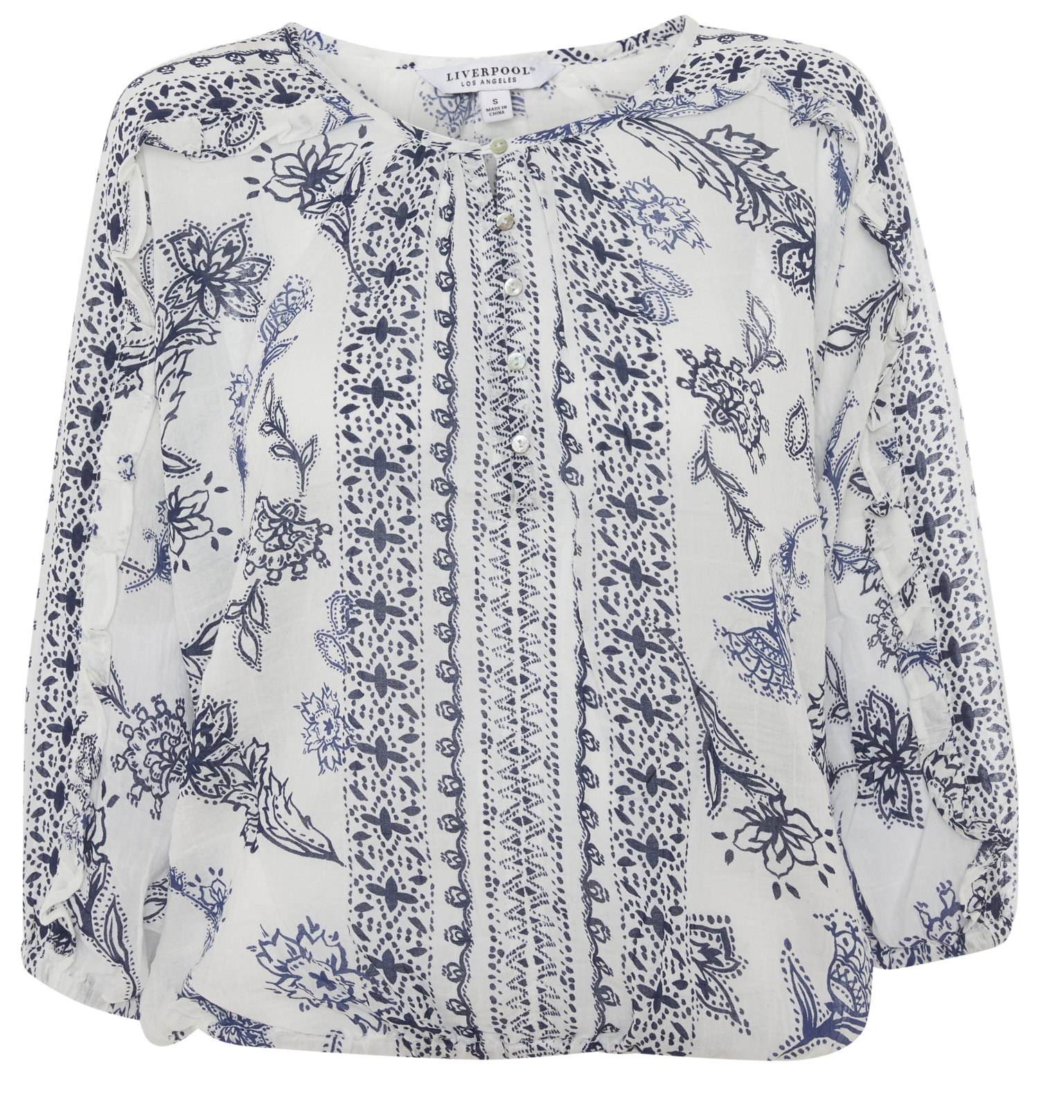 Liverpool Ruffle Sleeve Dolman Popover