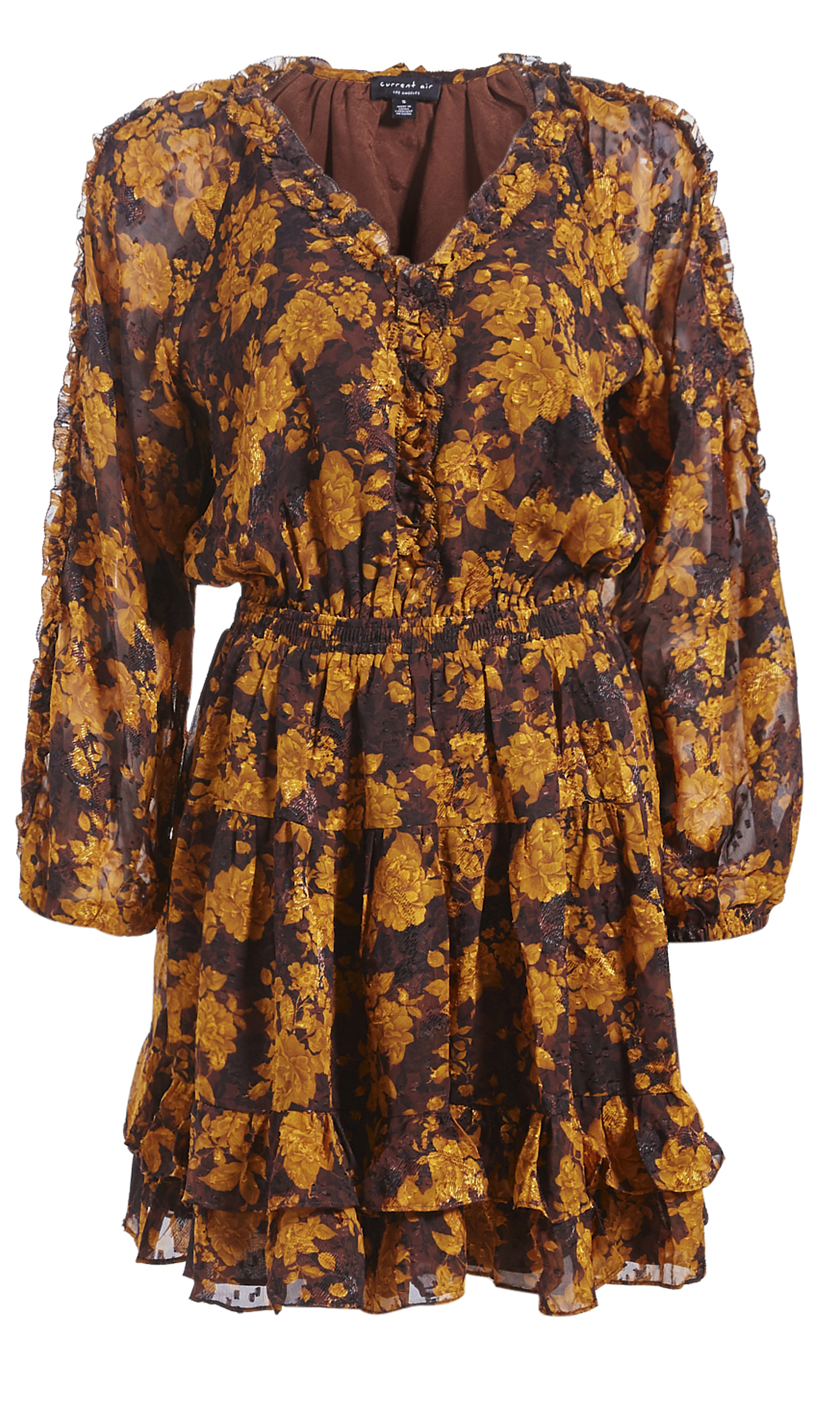 Mini Dress With Ruffled Picot Stitch