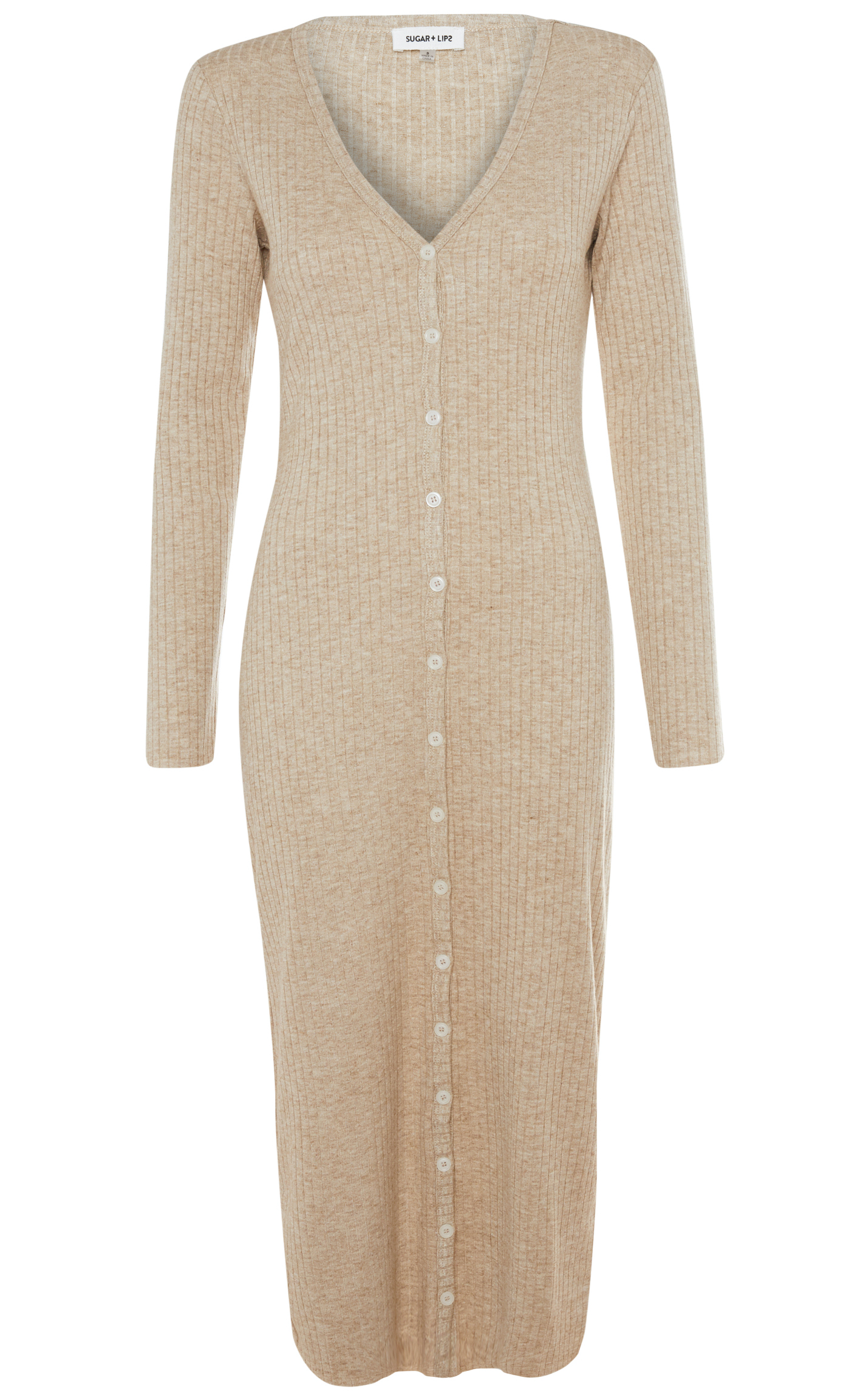 Button Front Midi Dress