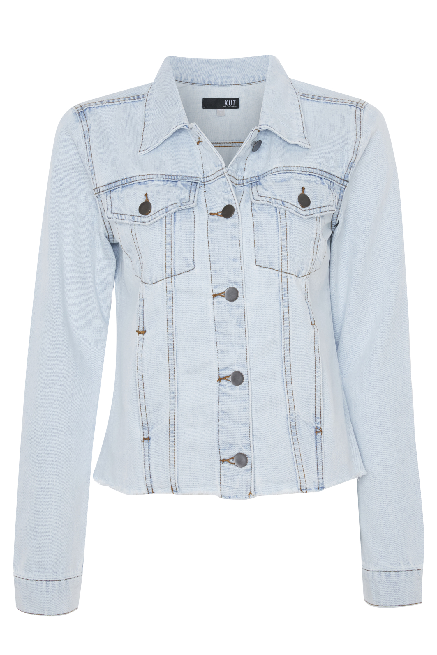 KUT from the Kloth Denim Jacket with Frayed Hem