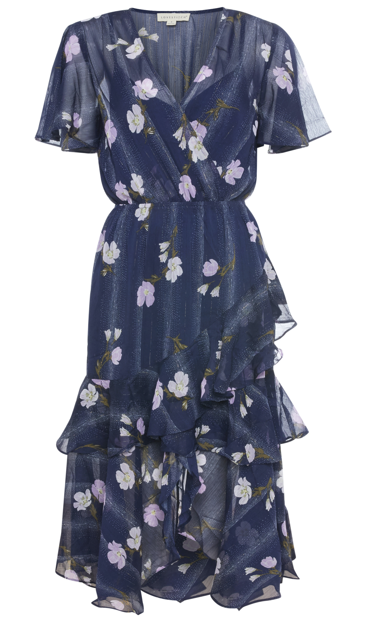 Floral Ruffle Midi Dress