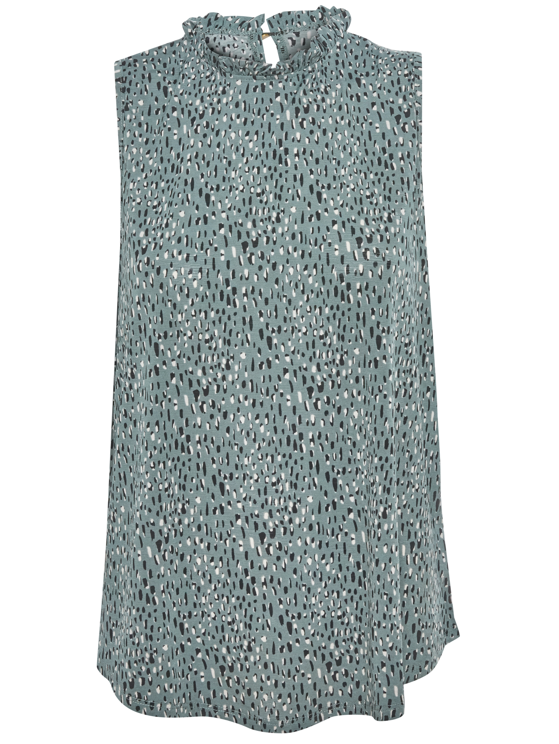 Ruffled Mock Neck Tank
