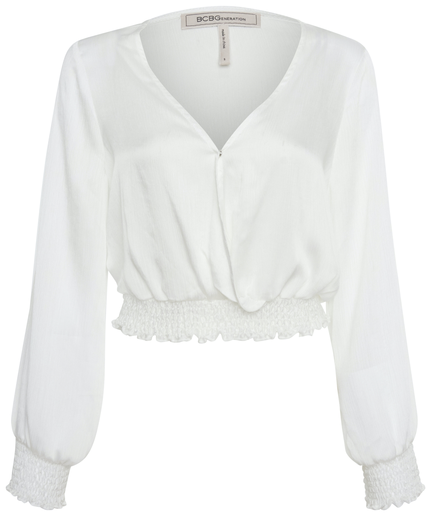 BCBGeneration Smocked Waist Top