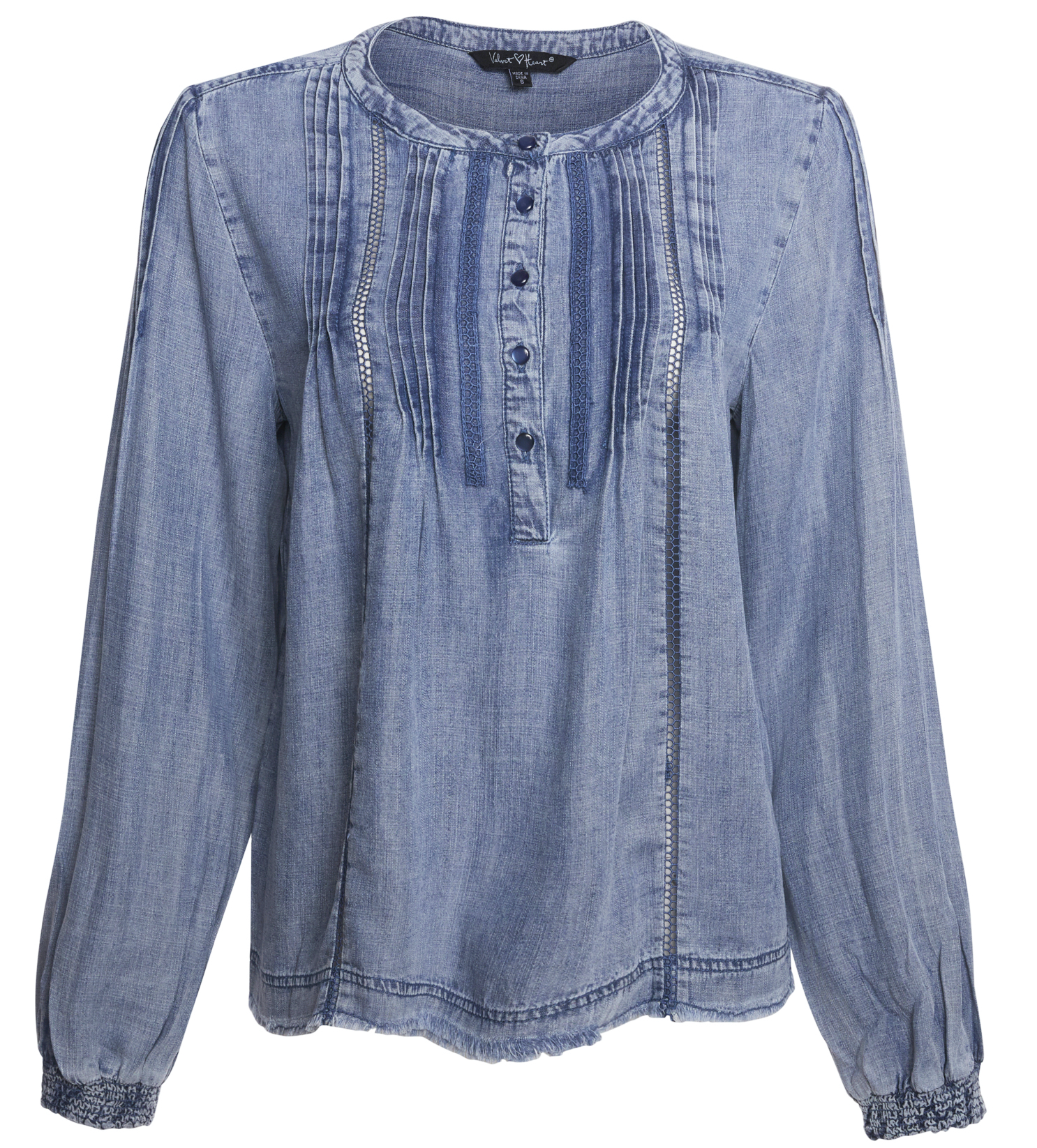 Velvet Heart Half Placket Blouse