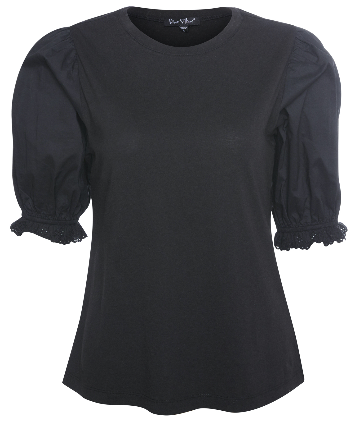 Velvet Heart Short Puff Sleeve Top