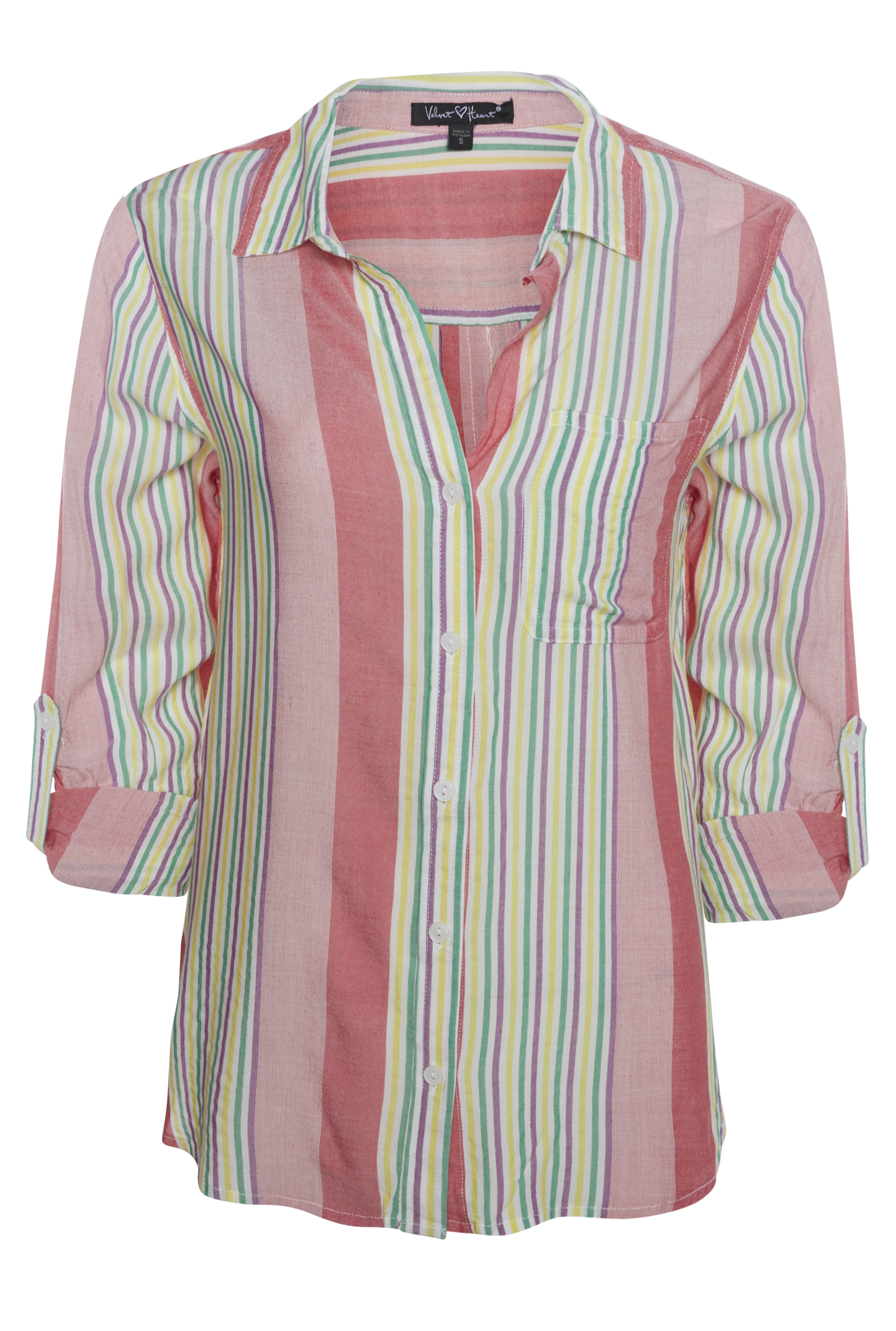 Velvet Heart Striped Button Down