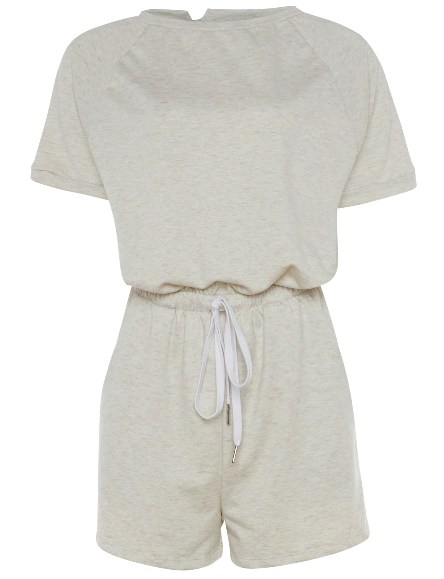 Short Sleeve Drawstring Romper