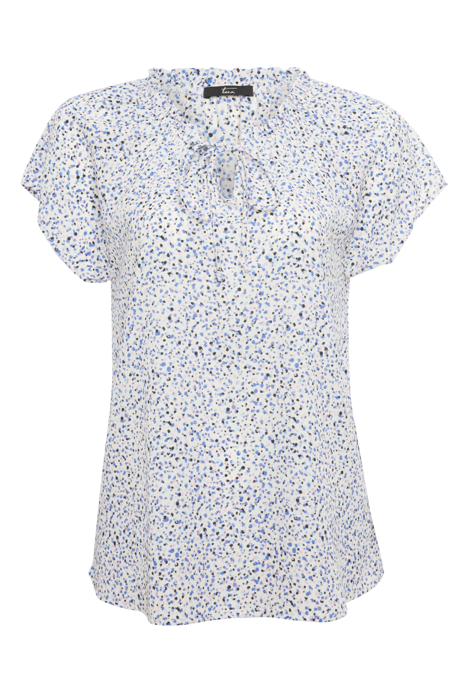 Split Neck Printed Top
