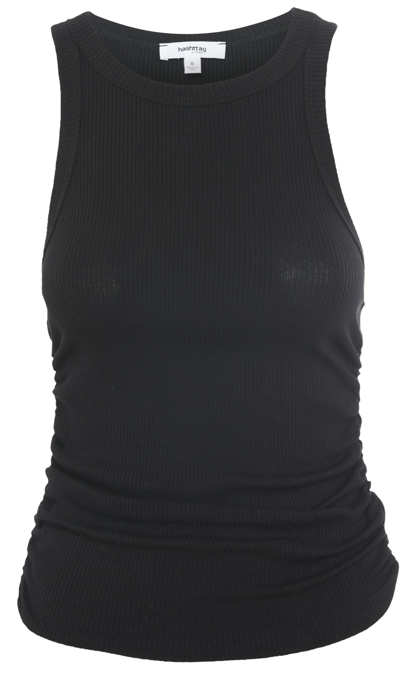 Shirred Side Sleeveless Tank