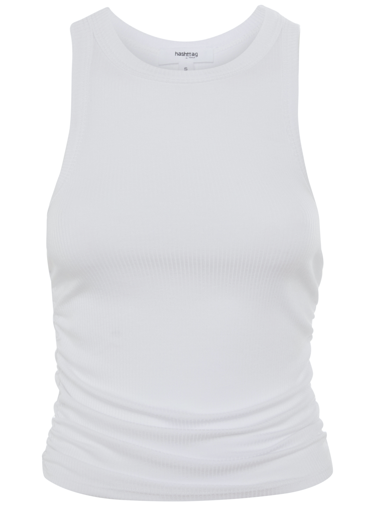 Shirred Side Sleeveless Tank