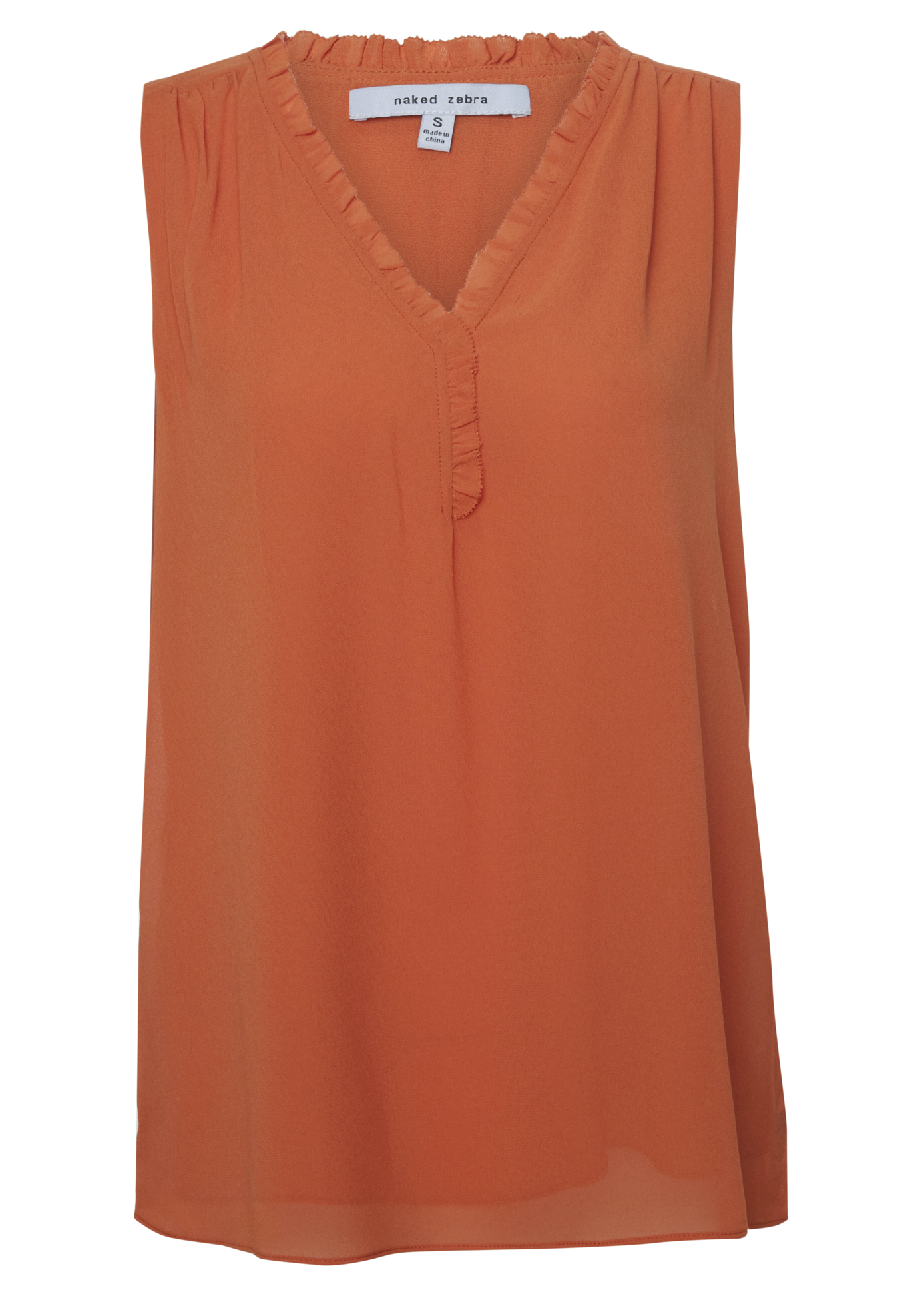 Sleeveless V Neck Blouse