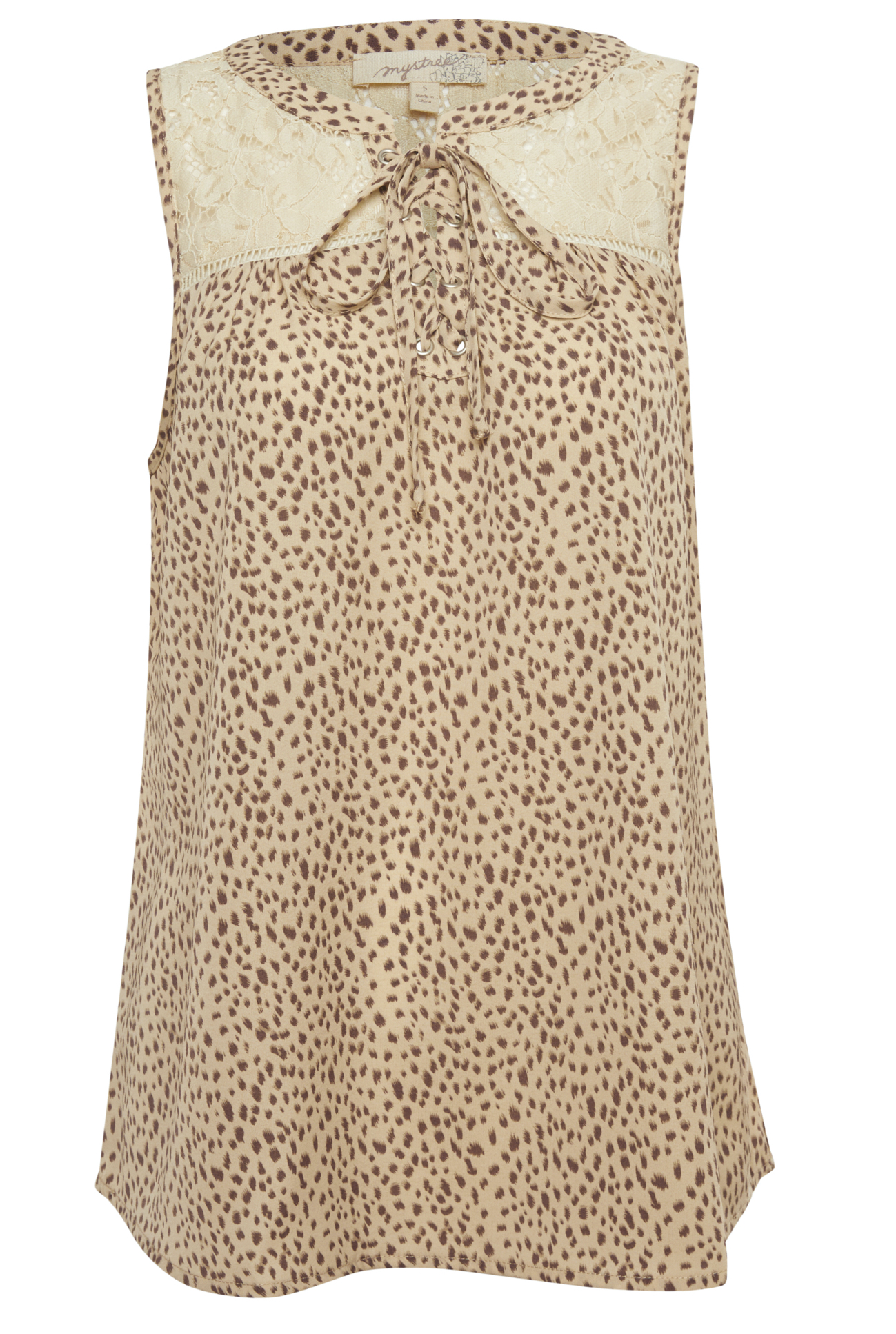 Lace Up Animal Tank Top