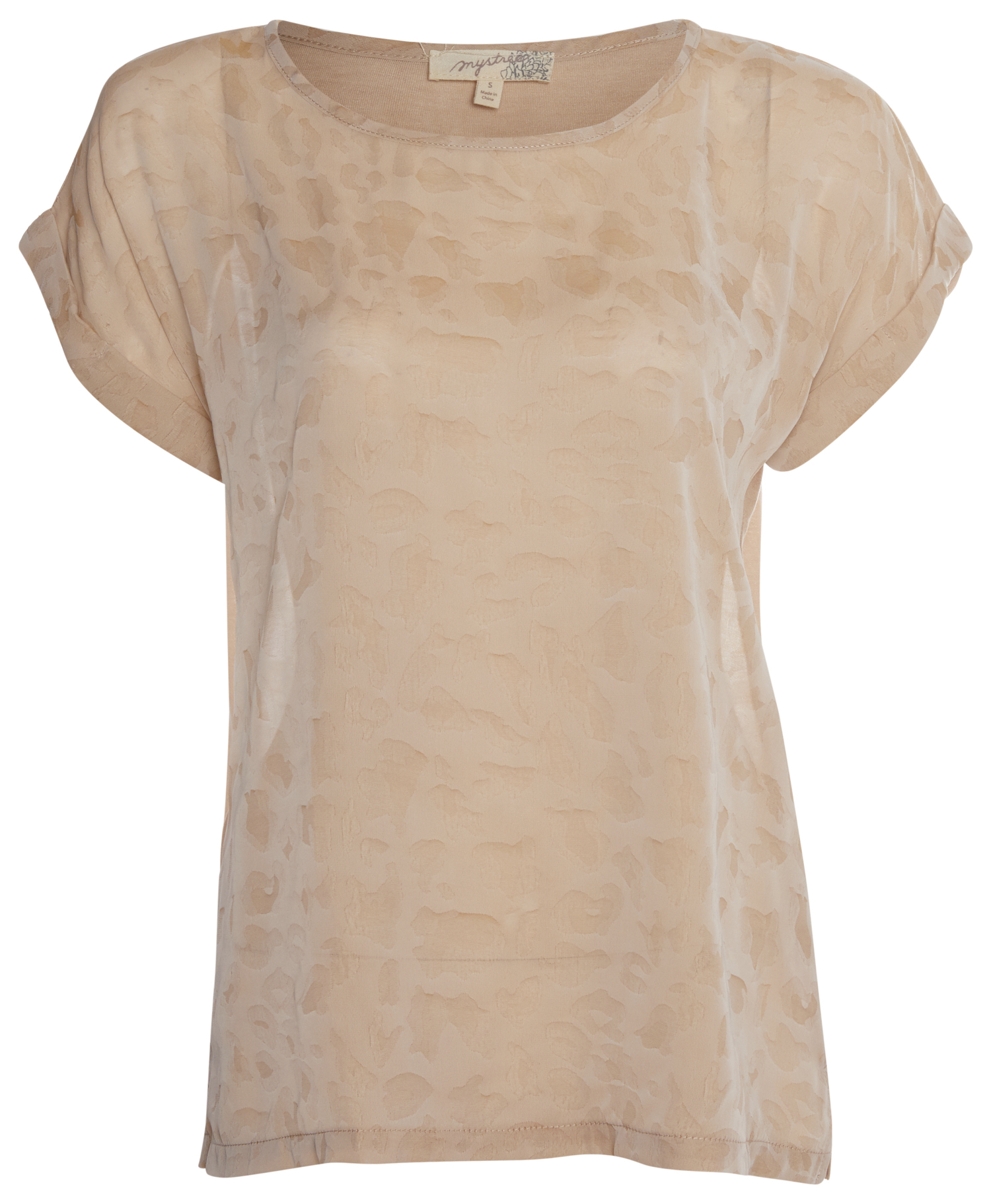 Cheetah Printed Short Sleeve Top