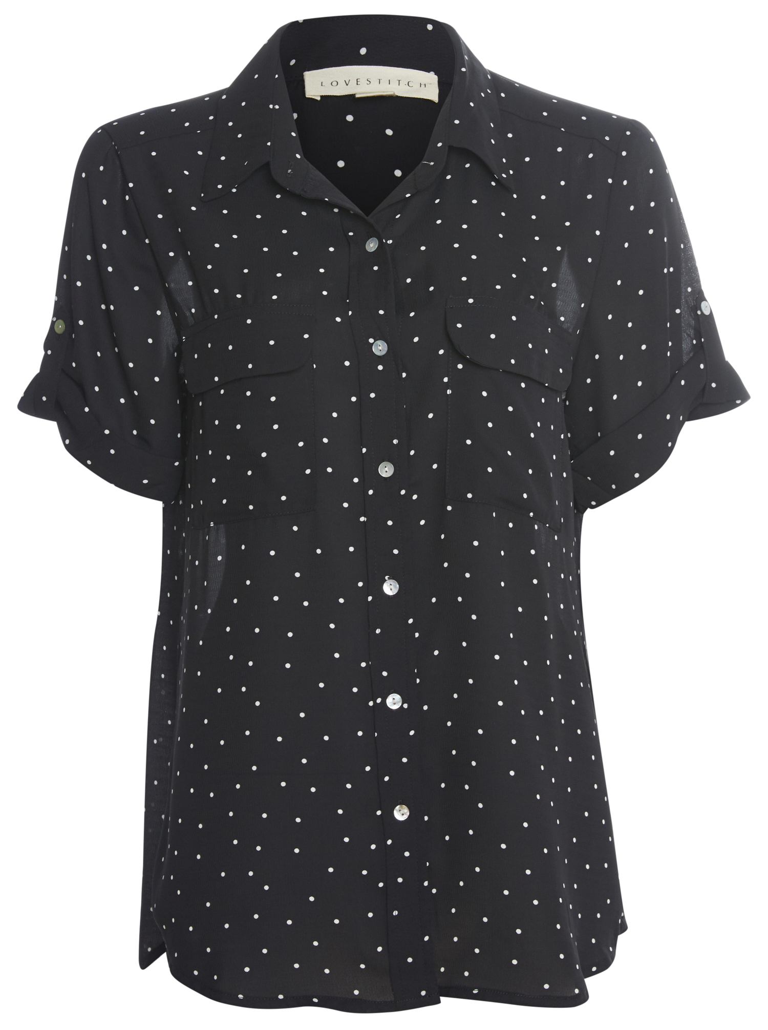 Short Sleeve Polka Dot Shirt