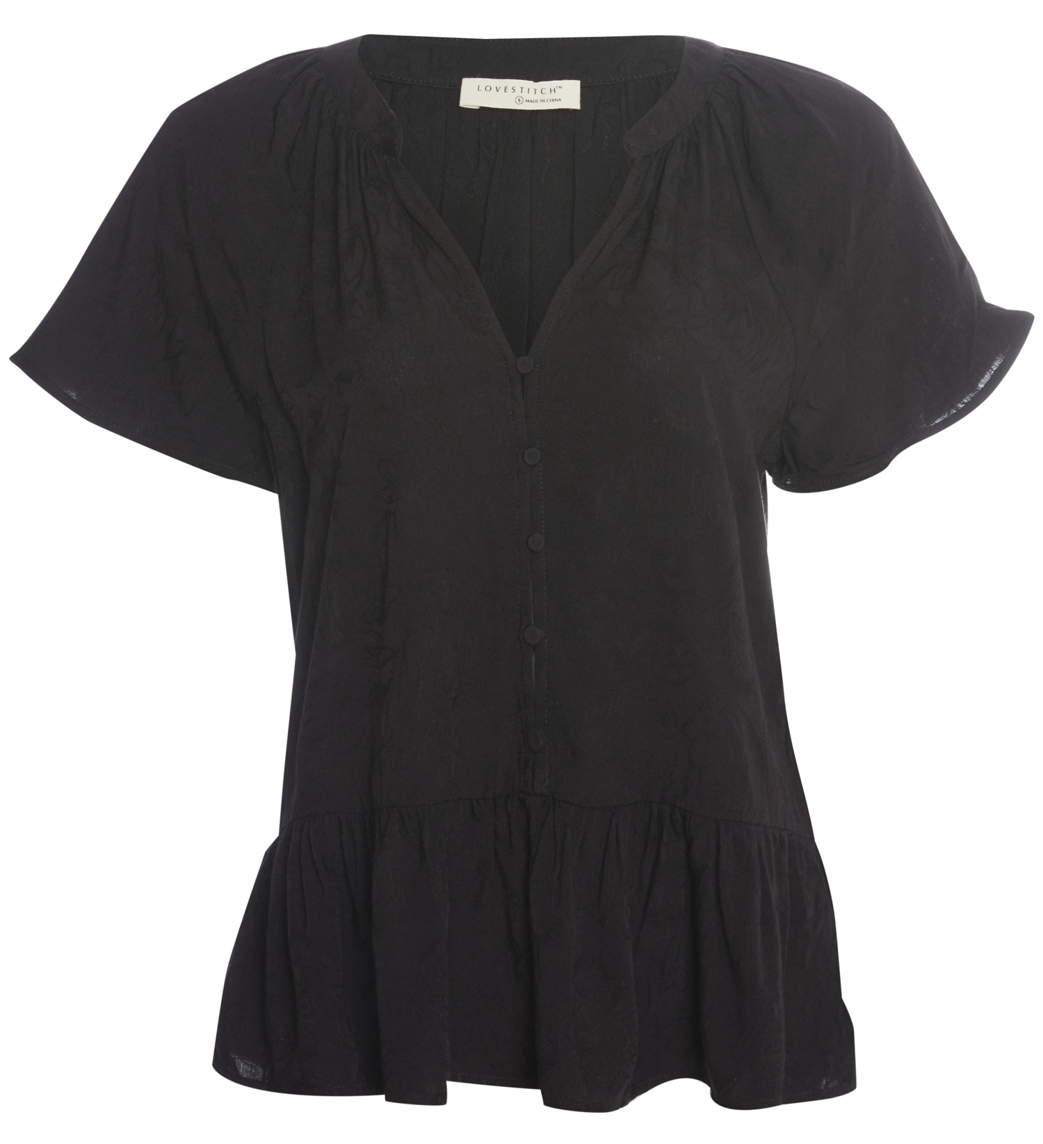 Peplum Short Sleeve Top