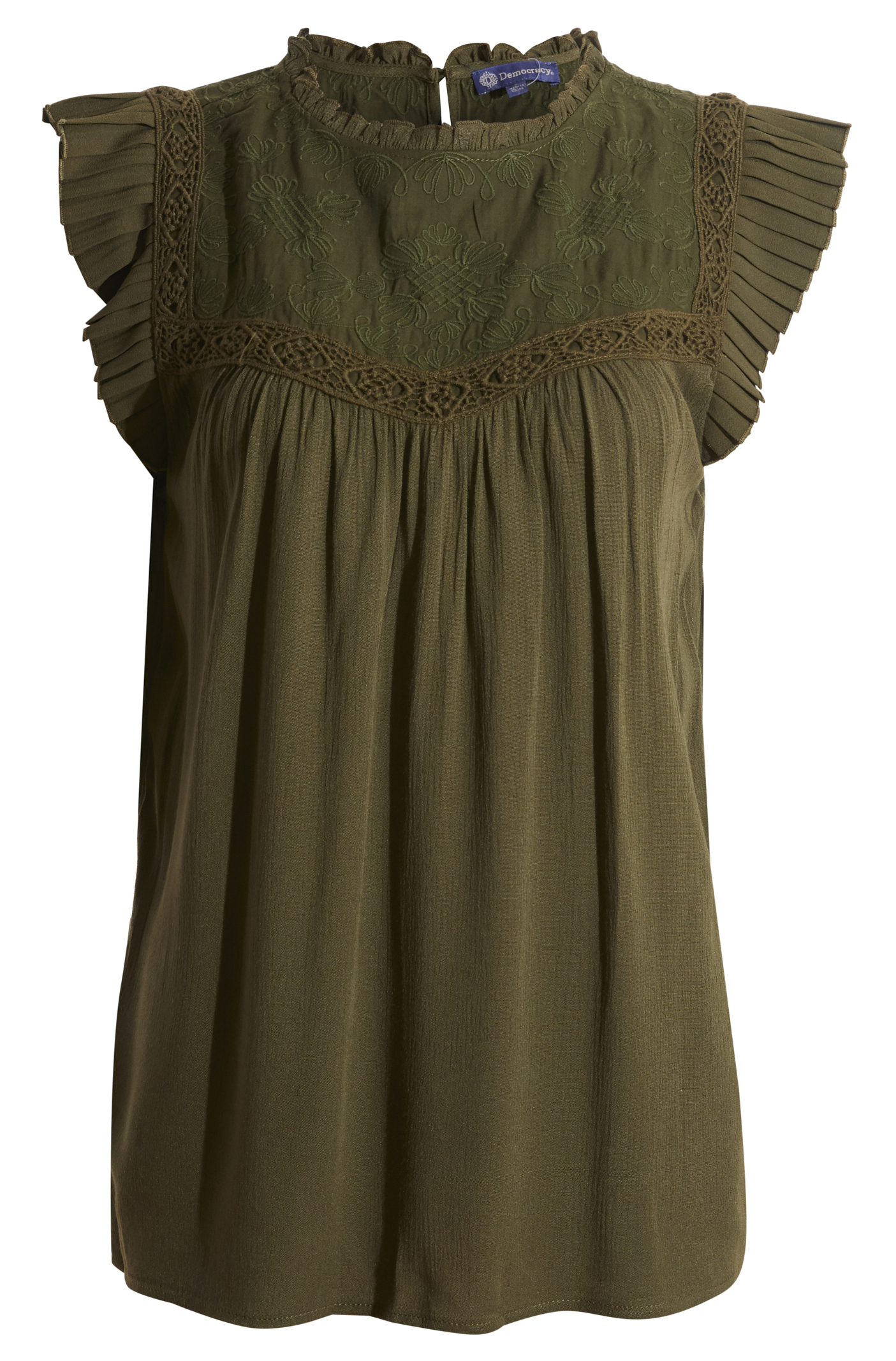 Democracy Pleated Short Sleeve Top