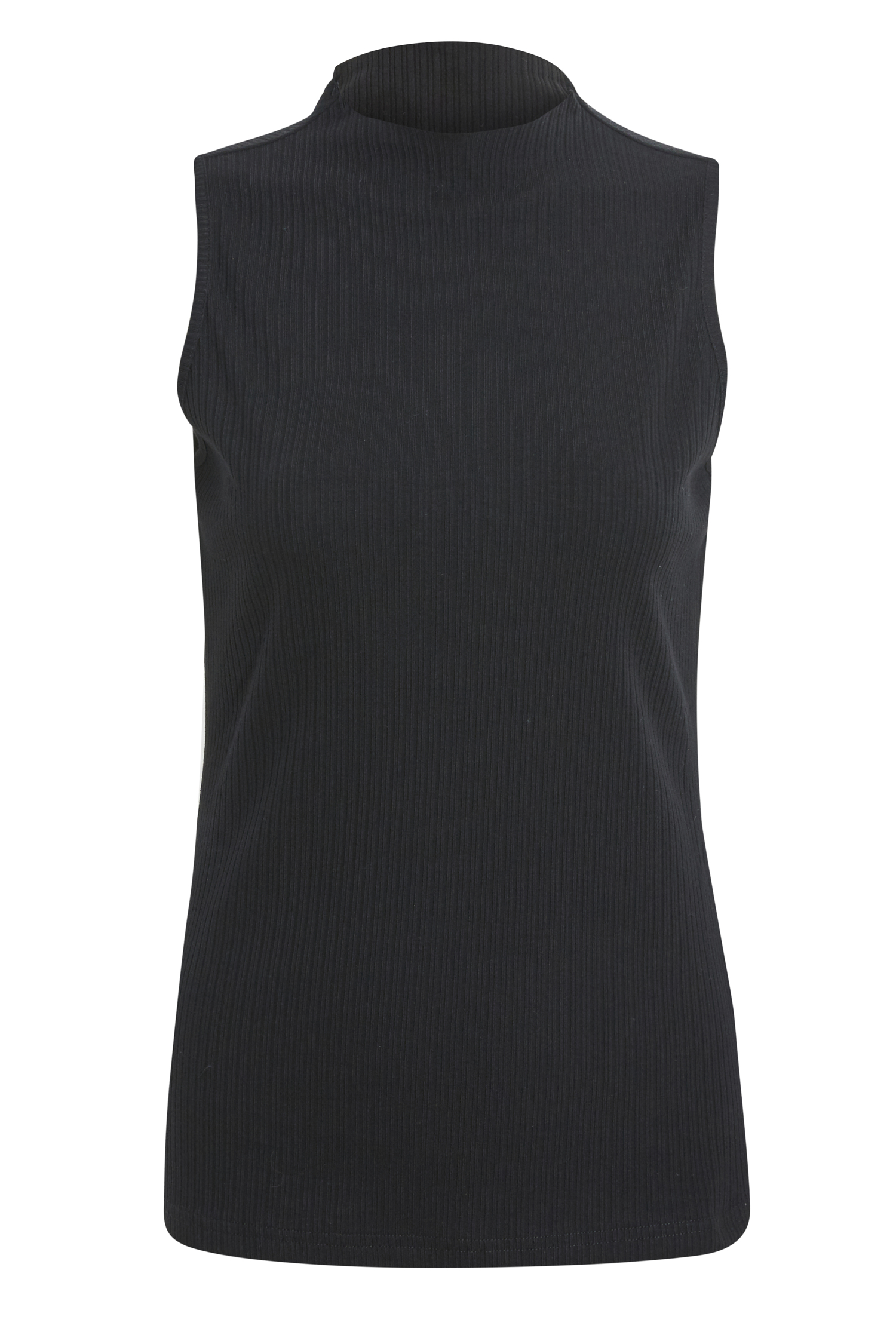 Ribbed Mock Neck Sleeveless Top