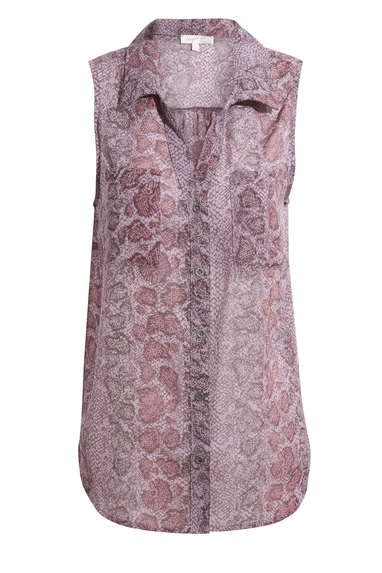 Animal Print Button Front Top