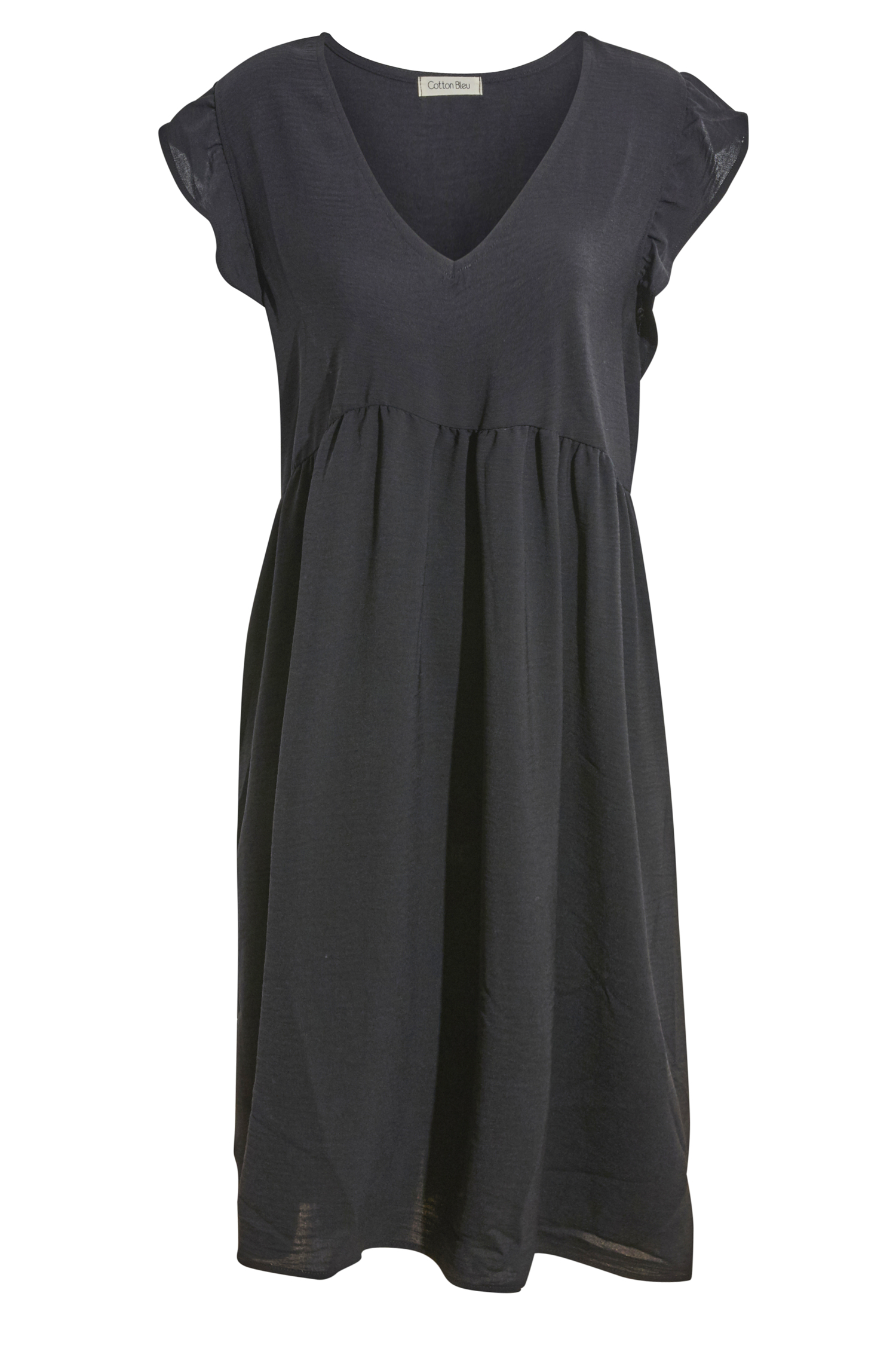 Ruffle Sleeve Dress With Pockets