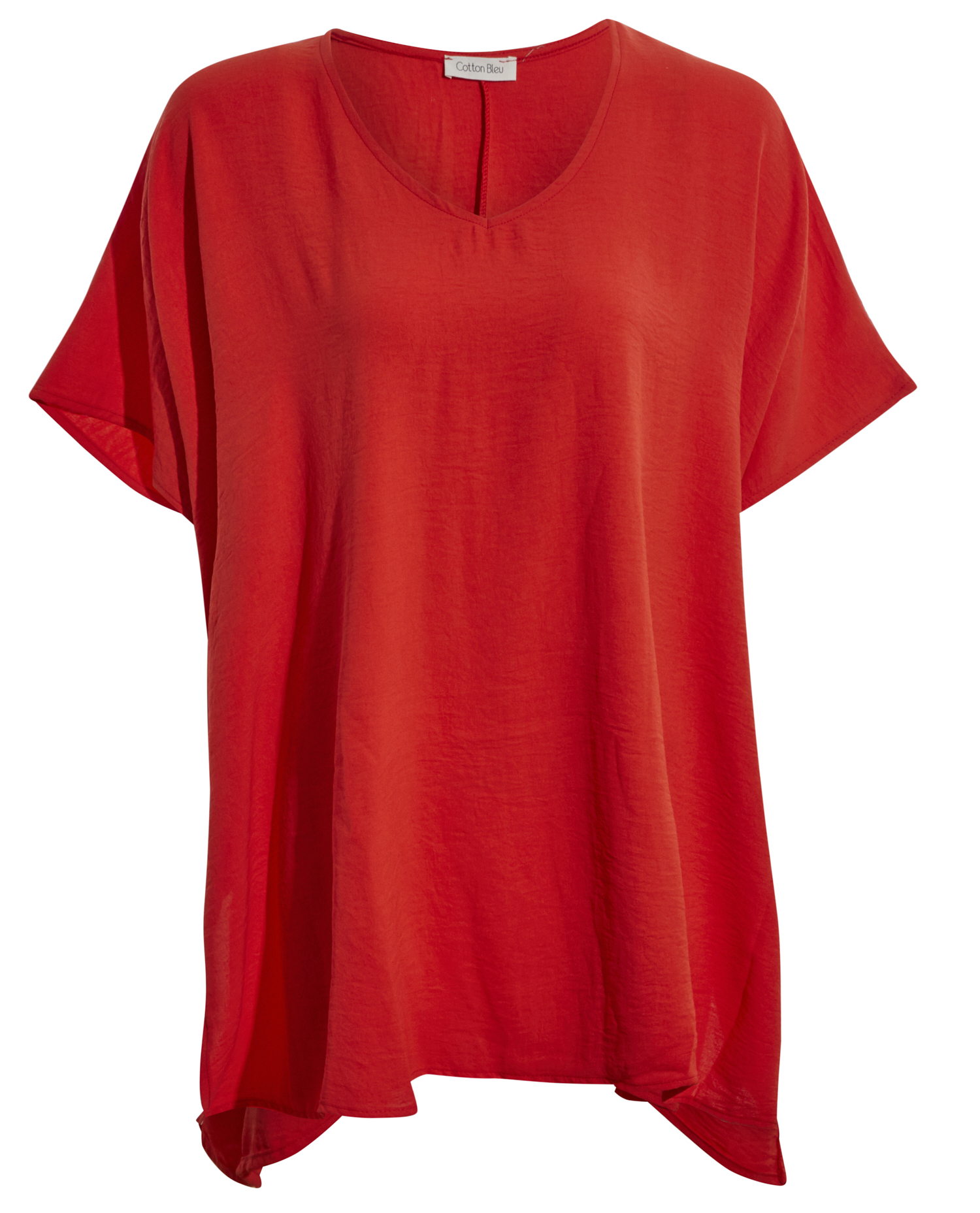 V-Neck Drop Shoulder Oversize Top