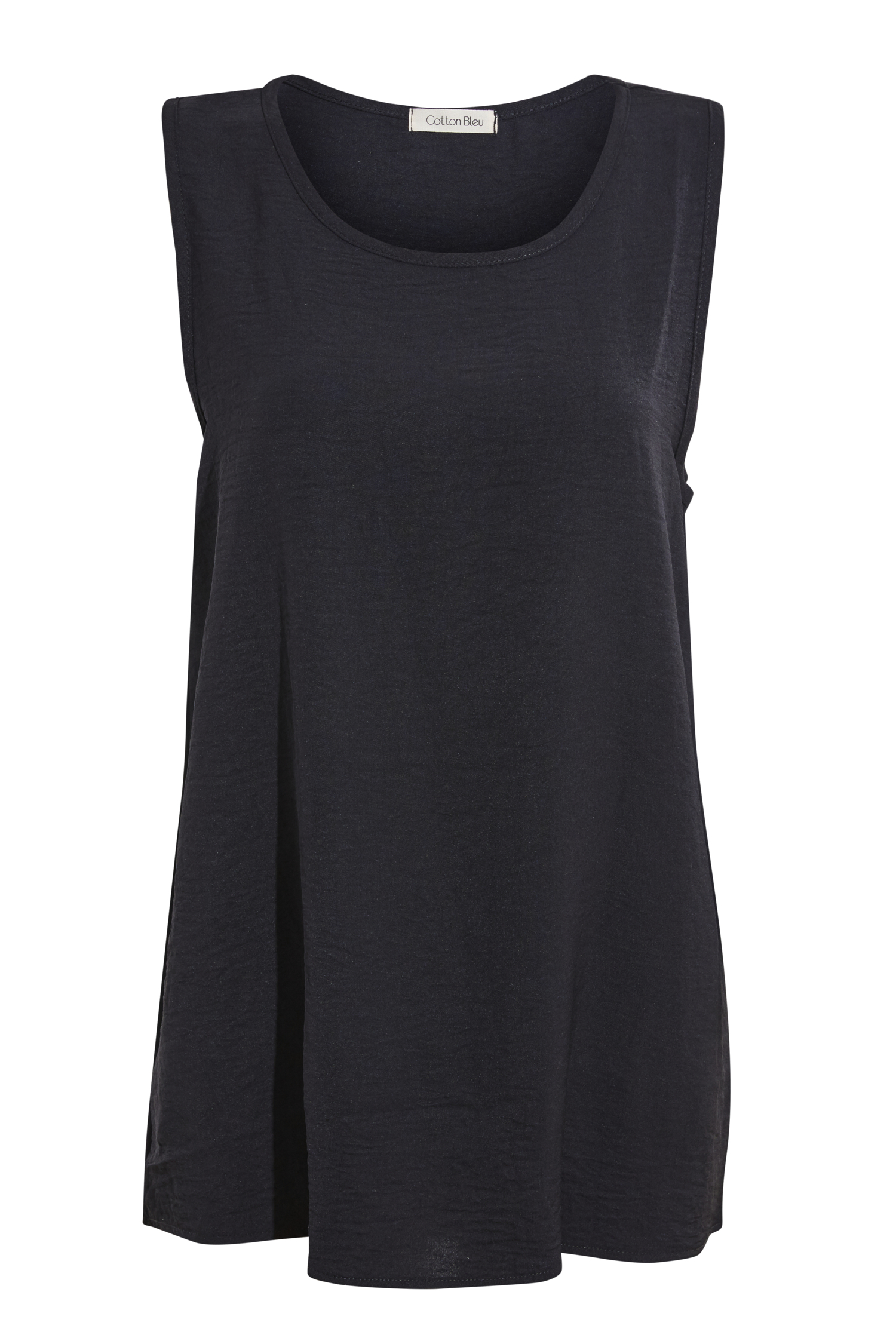 Solid Sleeveless Round Neck Top