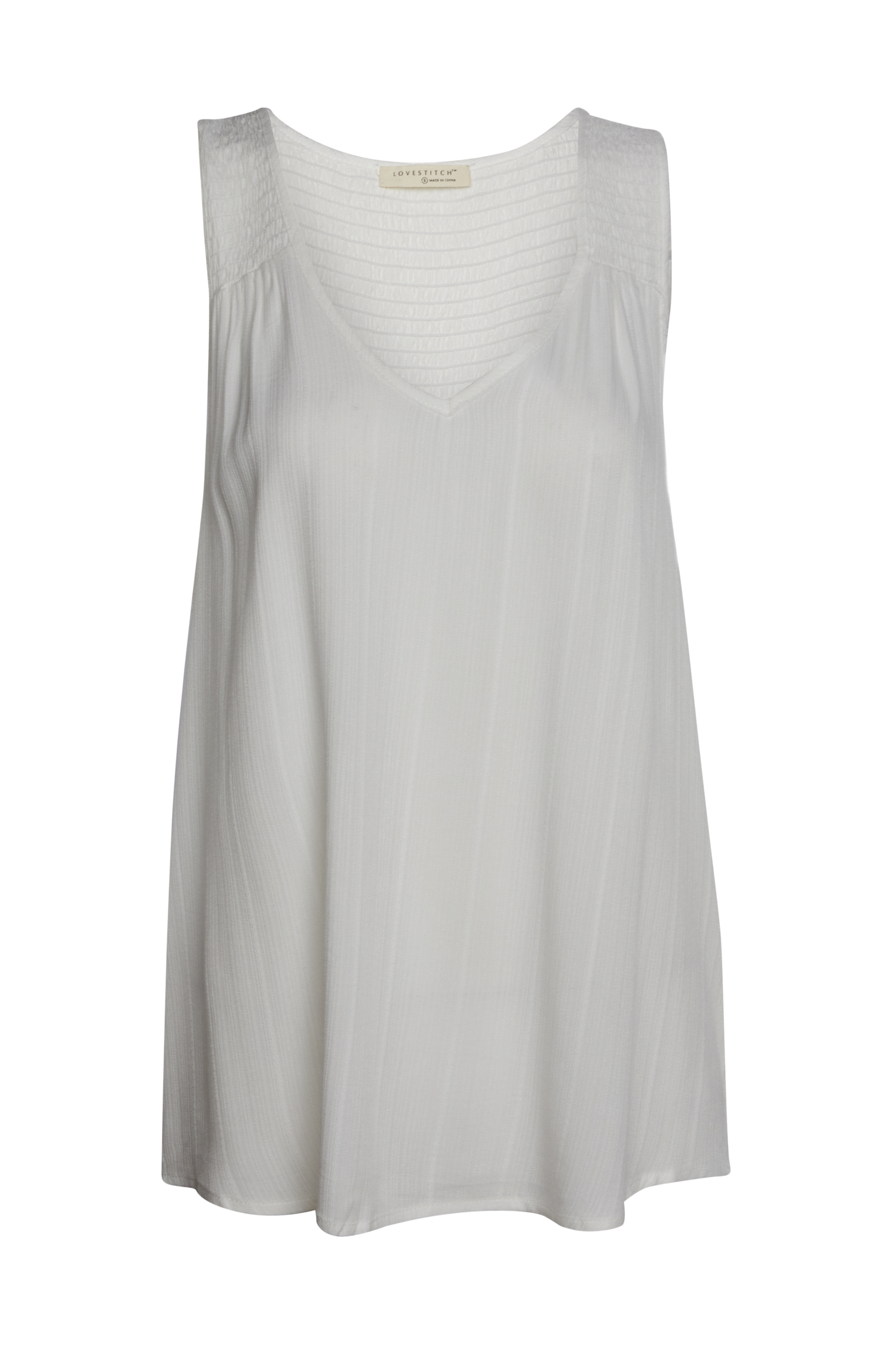 Smocked Sleeveless Top