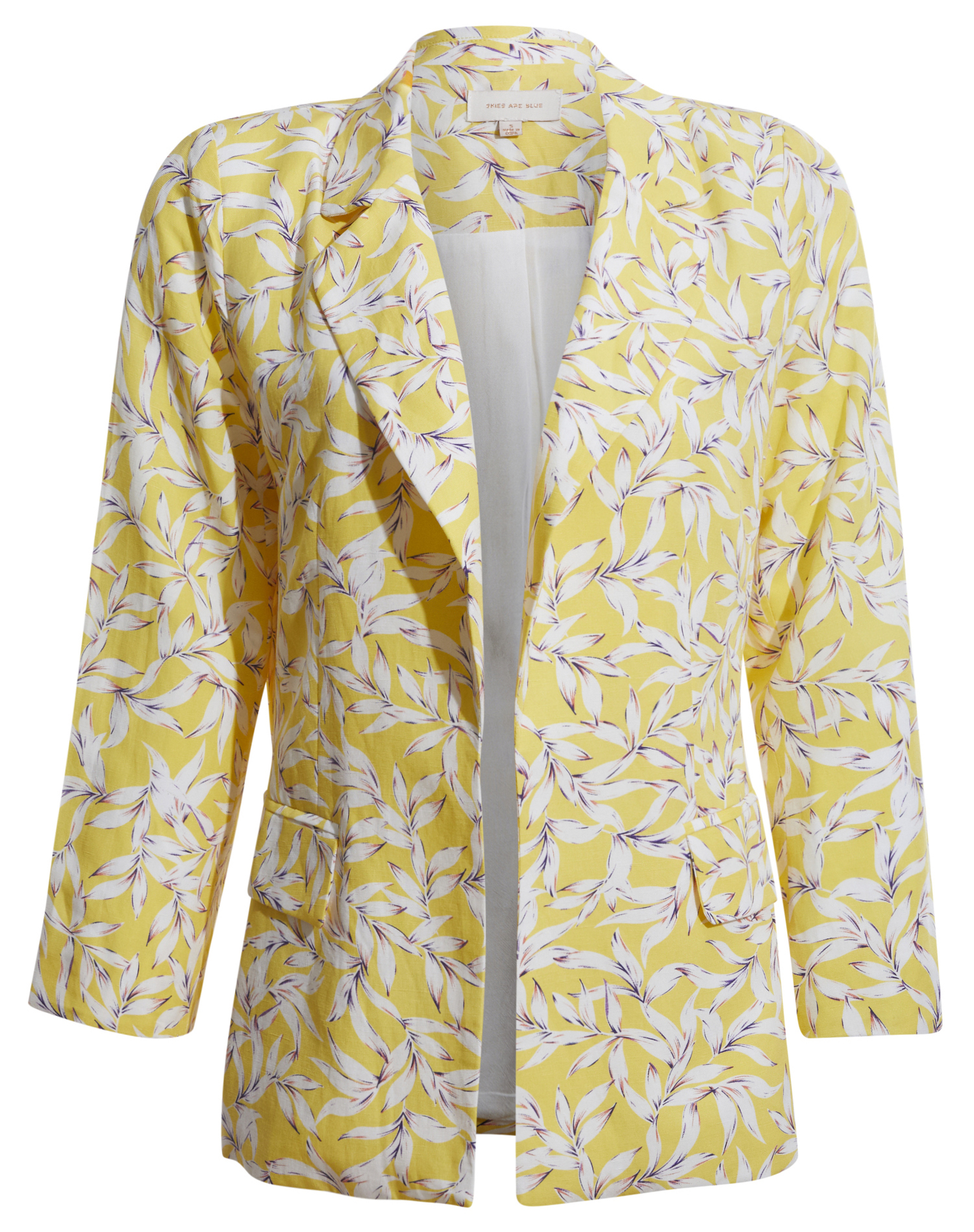 Skies are Blue Floral Print Blazer