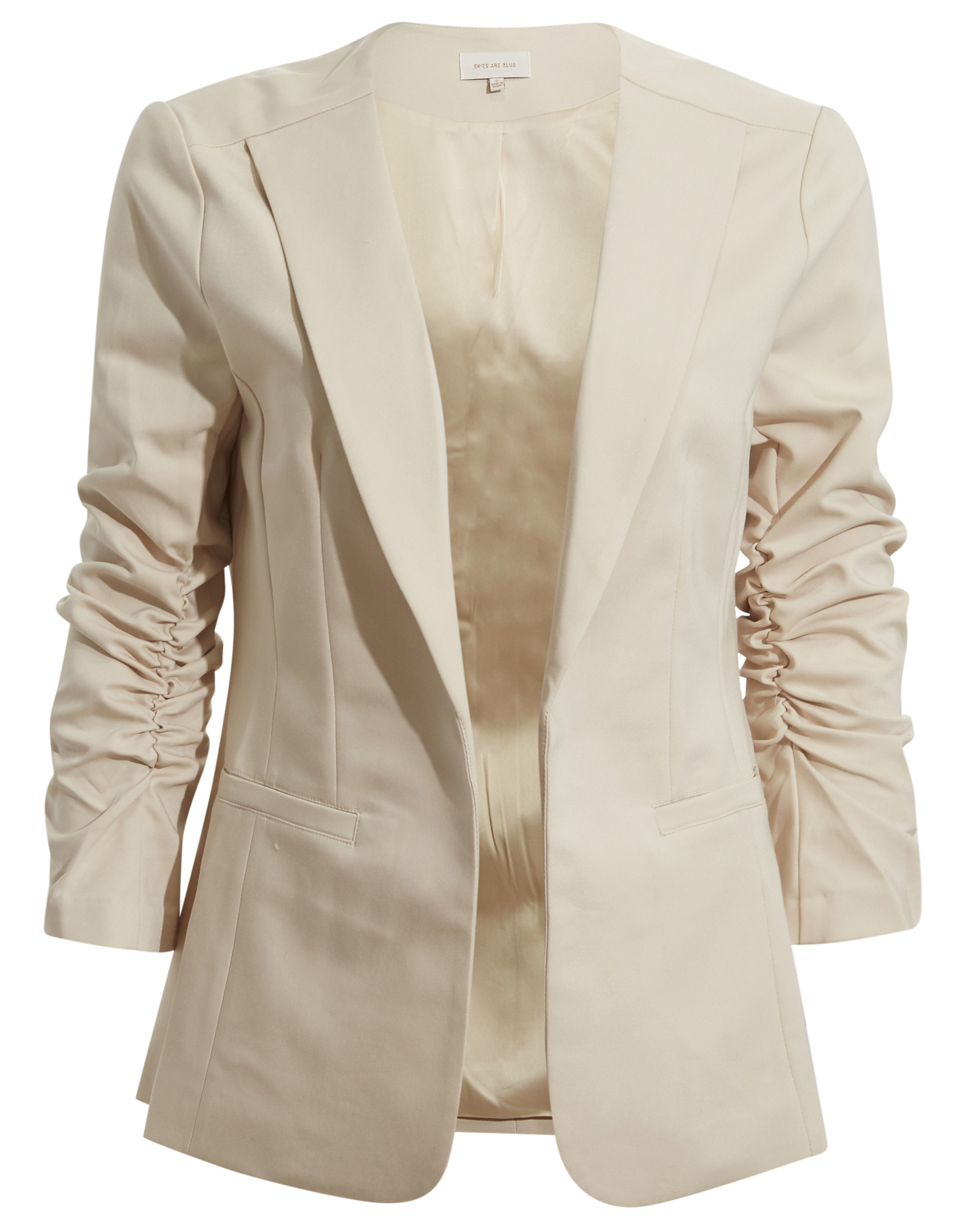 Ruched Sleeve Blazer